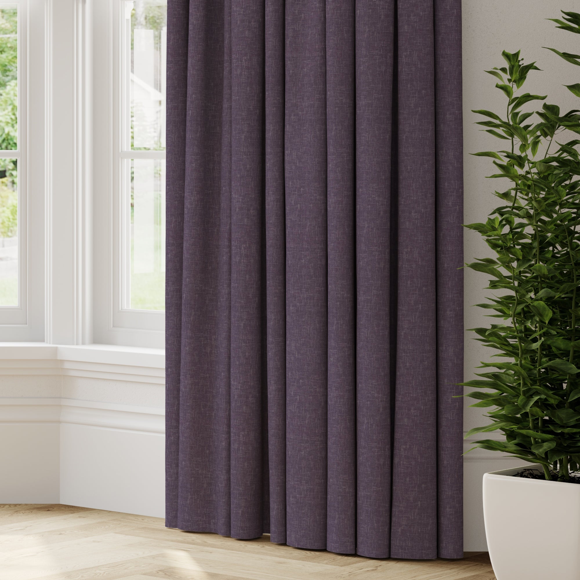 Tone Made to Measure Fire Retardant Curtains Purple