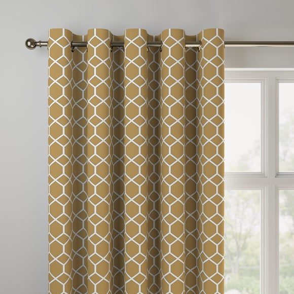 Symmetry Made to Measure Fire Retardant Curtains Symmetry Ochre