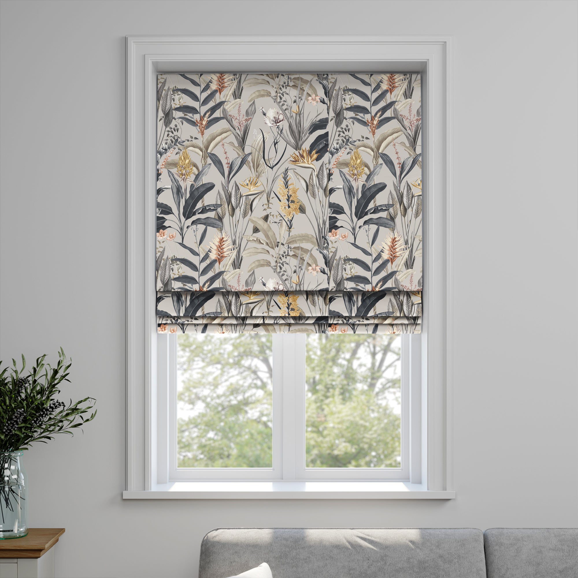 Maya Made to Measure Fire Retardant Roman Blind Maya Ochre