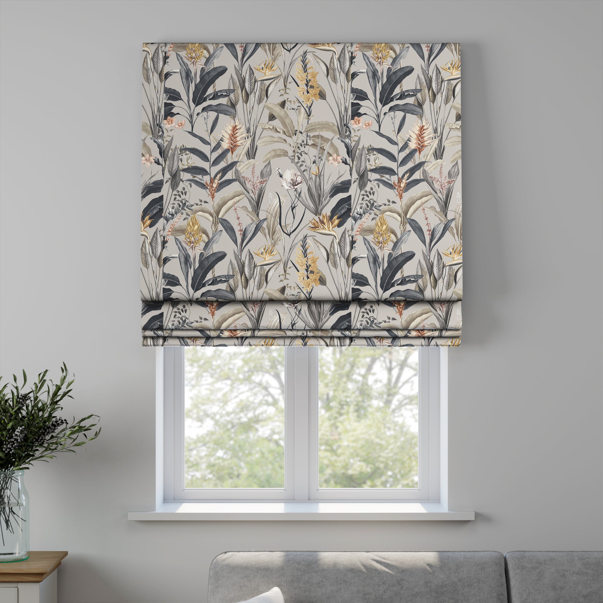 Maya Made to Measure Fire Retardant Roman Blind Maya Ochre