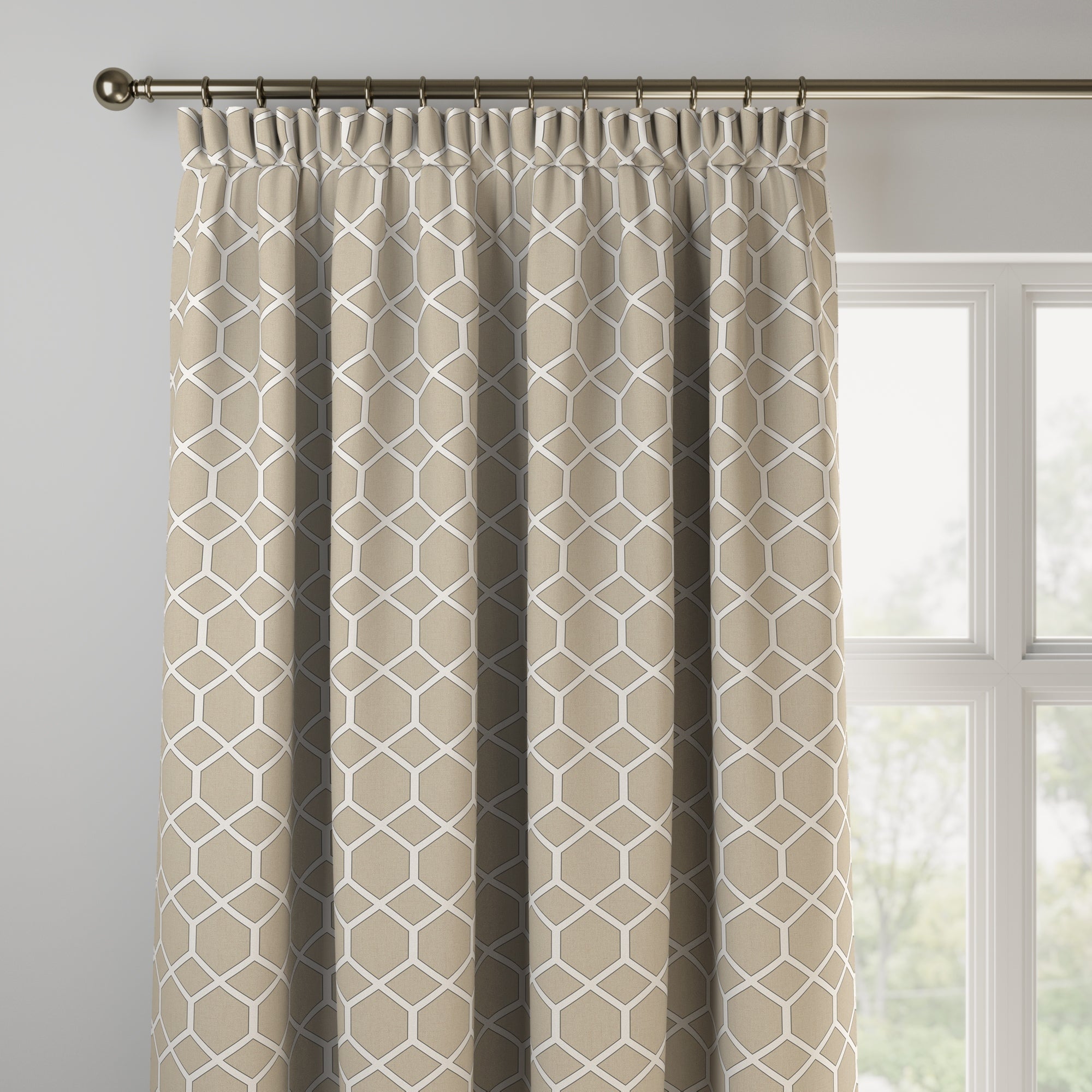 Symmetry Made to Measure Fire Retardant Curtains Symmetry Flax