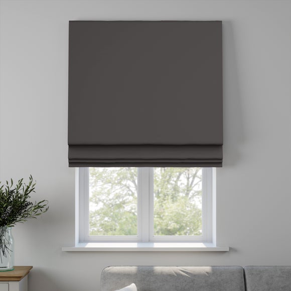 Savanna Made to Measure Fire Retardant Roman Blind Savanna Carbon