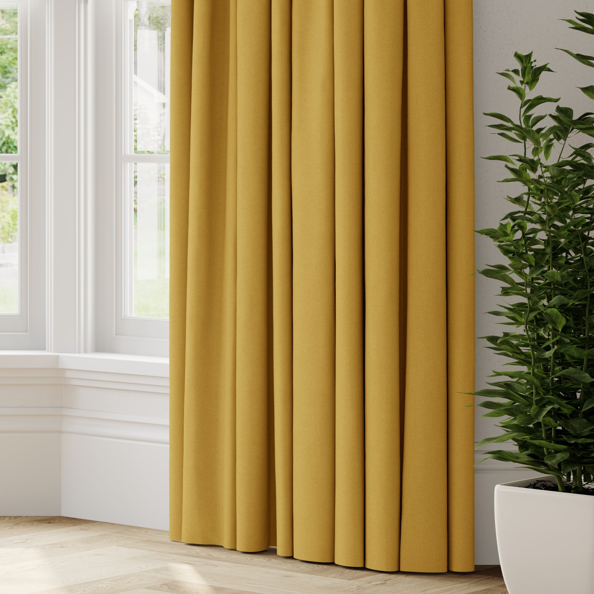 Savanna Made to Measure Fire Retardant Curtains Yellow