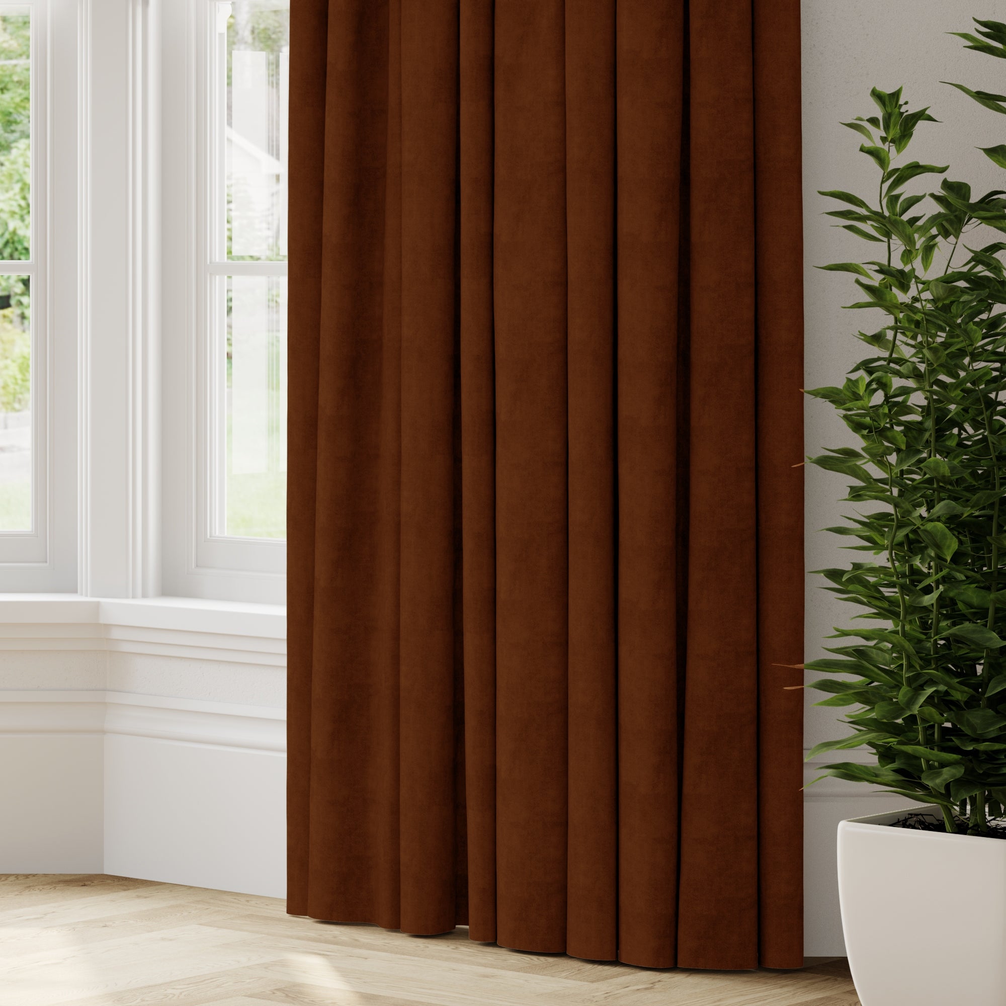 Empire Made to Measure Fire Retardant Curtains brown