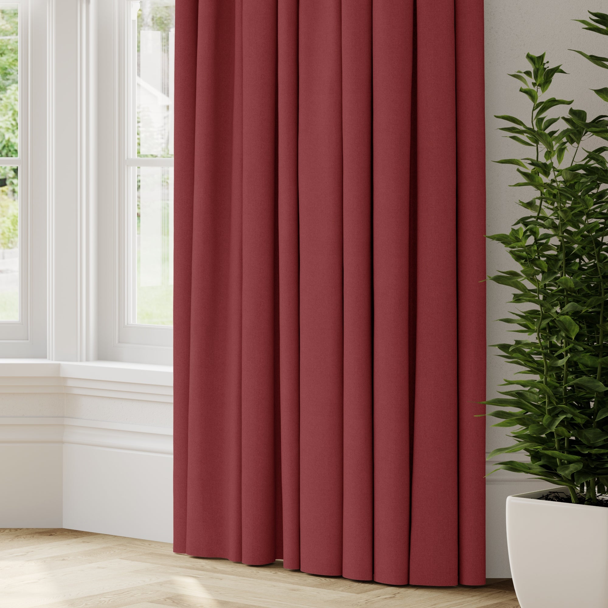 Savanna Made to Measure Fire Retardant Curtains Red