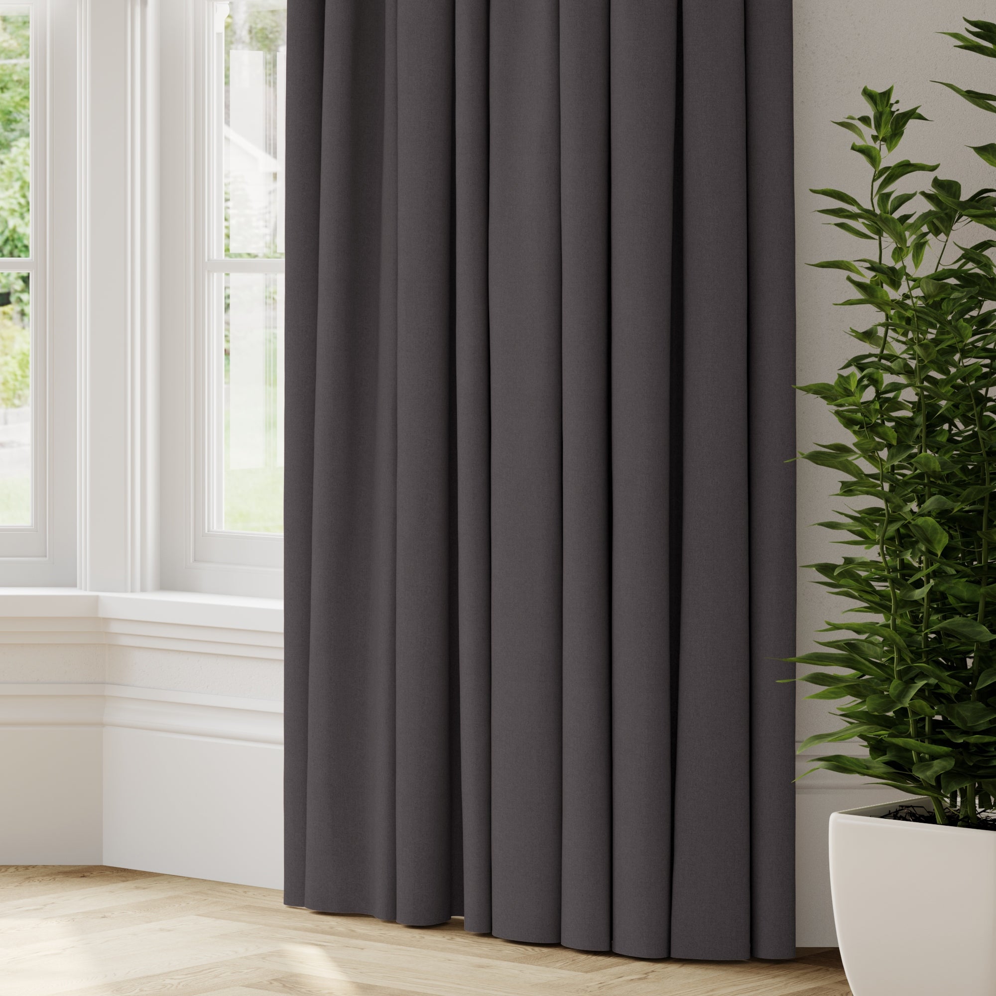 Savanna Made to Measure Fire Retardant Curtains Dark Grey