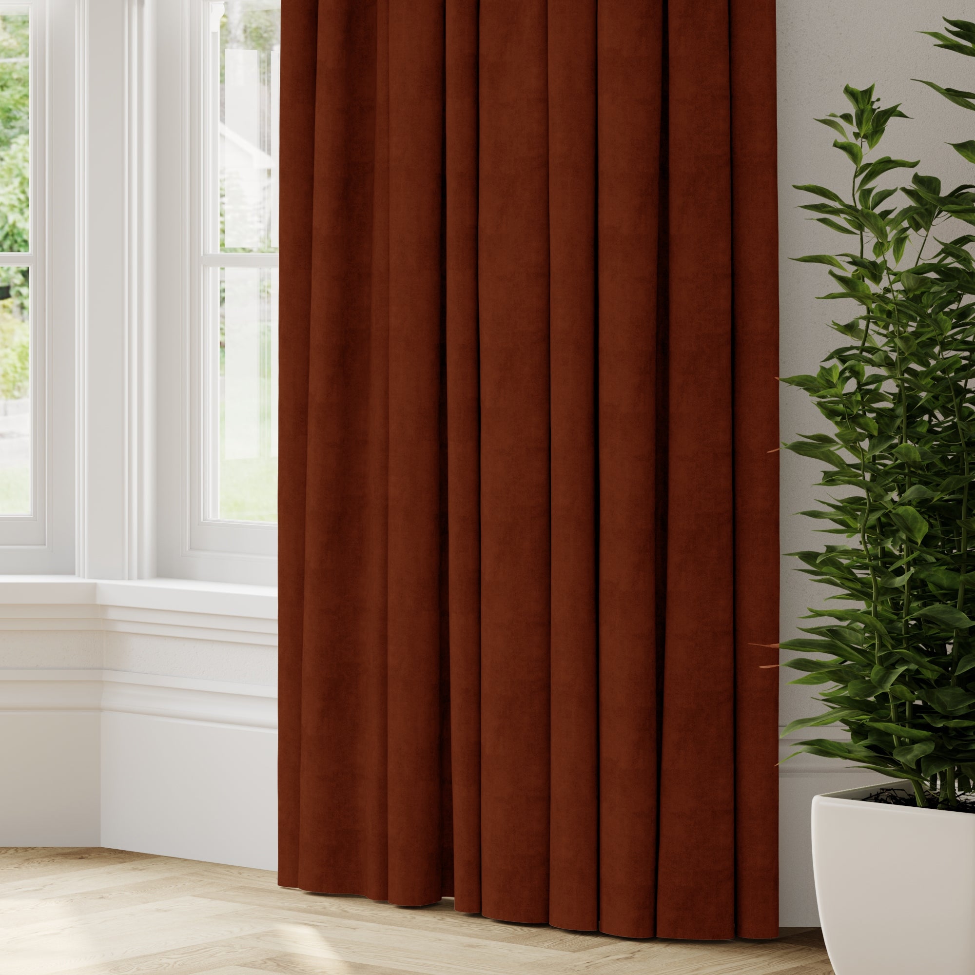 Empire Made to Measure Fire Retardant Curtains brown