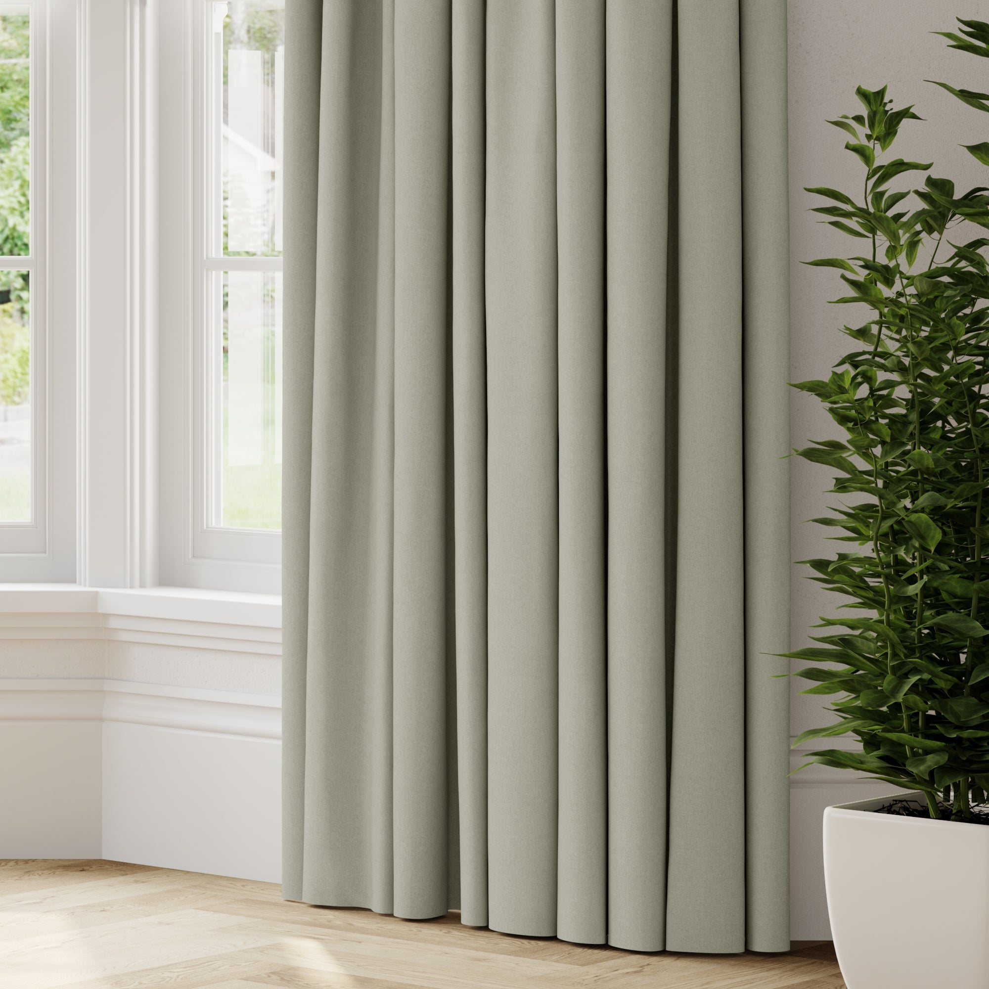 Savanna Made to Measure Fire Retardant Curtains Light Green