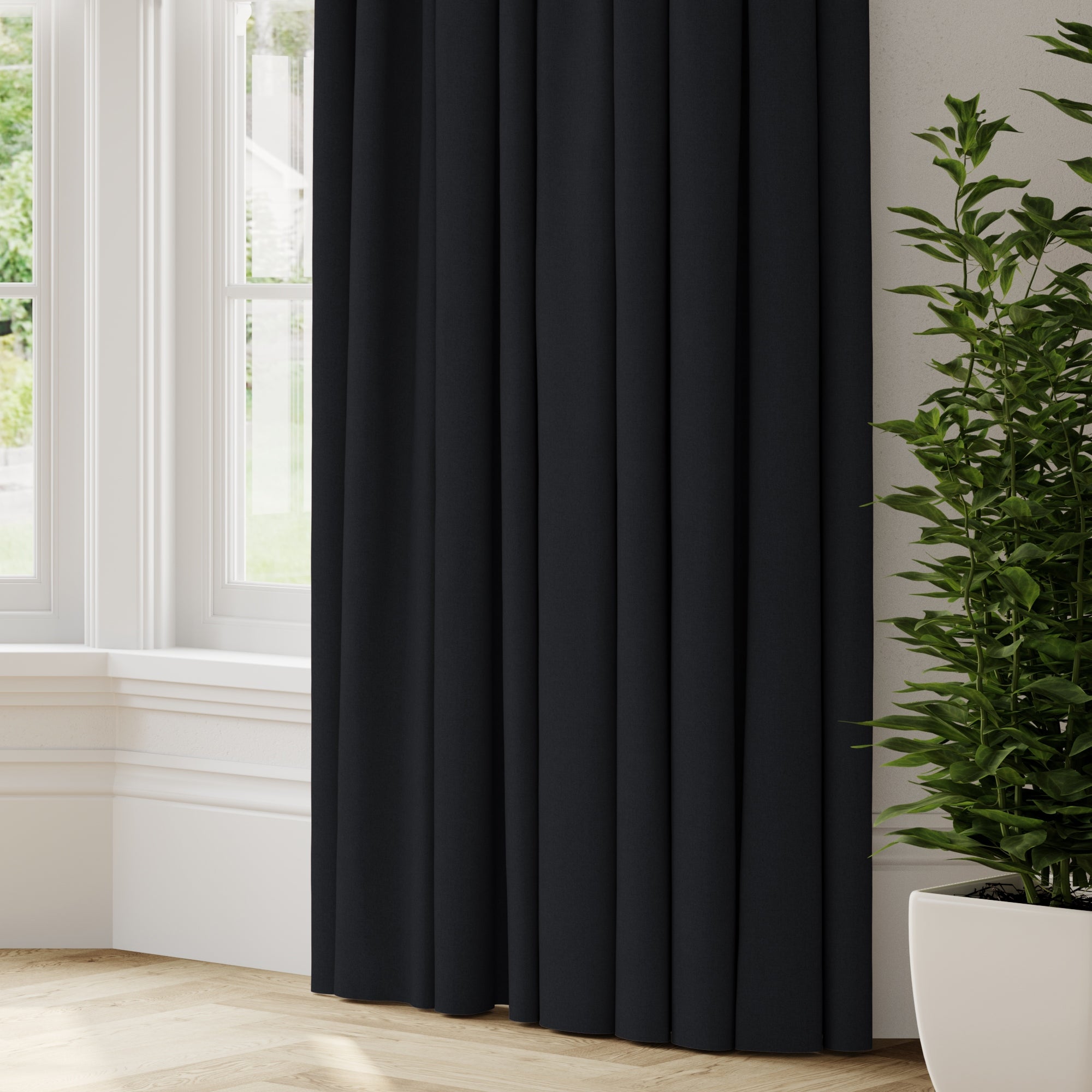 Savanna Made to Measure Fire Retardant Curtains Black