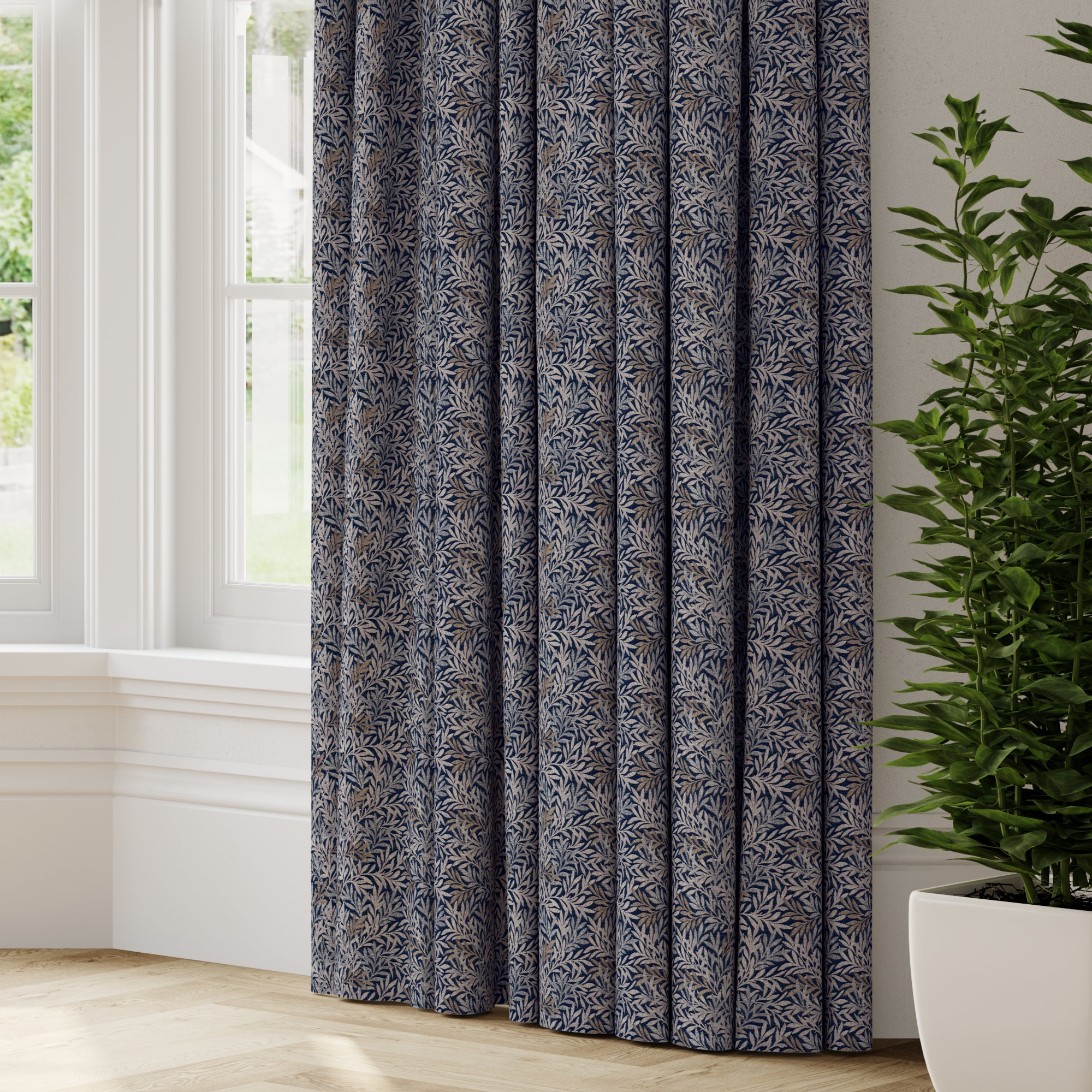 San Sebastian Made to Measure Curtains San Sebastian Indigo