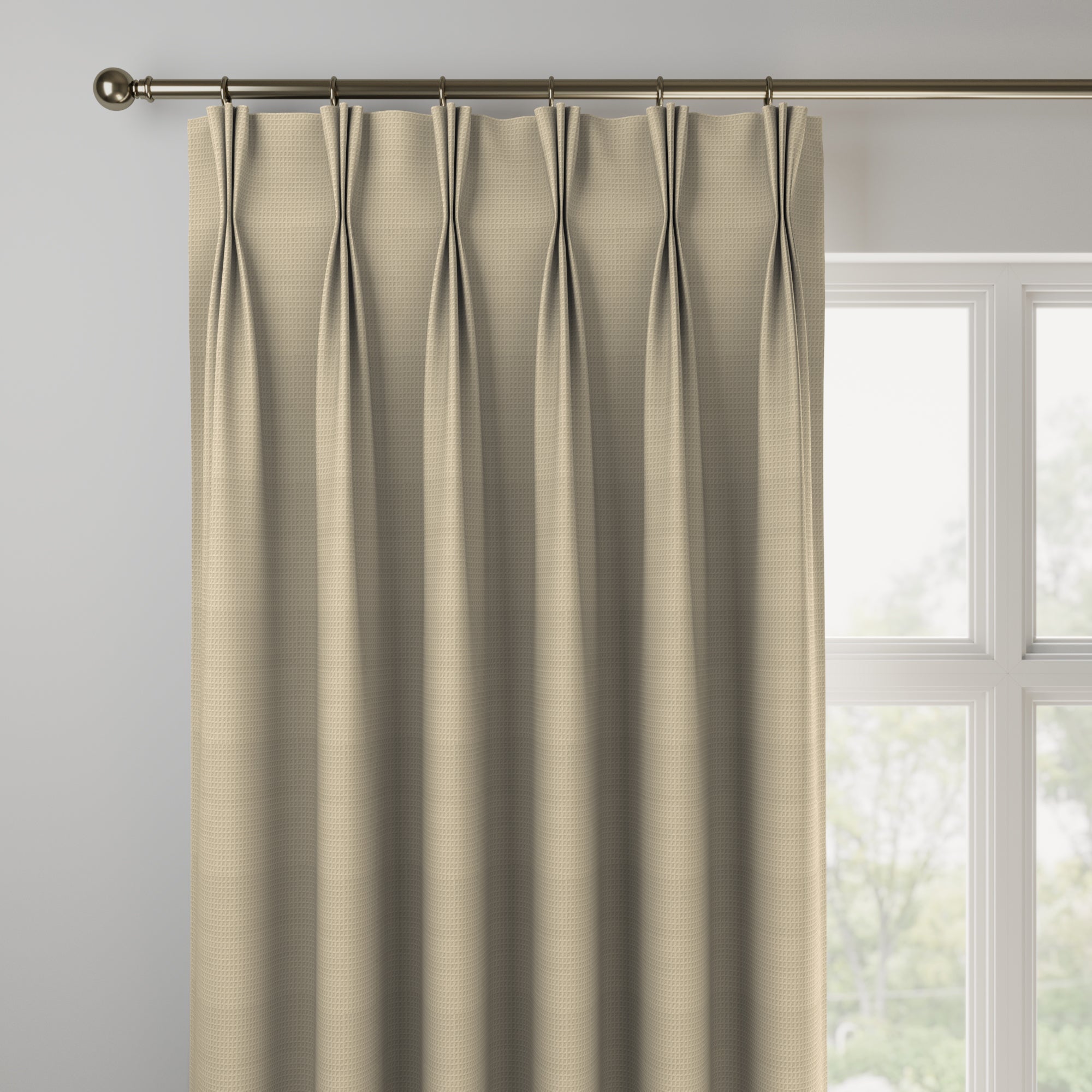 Waffle Made to Measure Curtains Waffle Natural