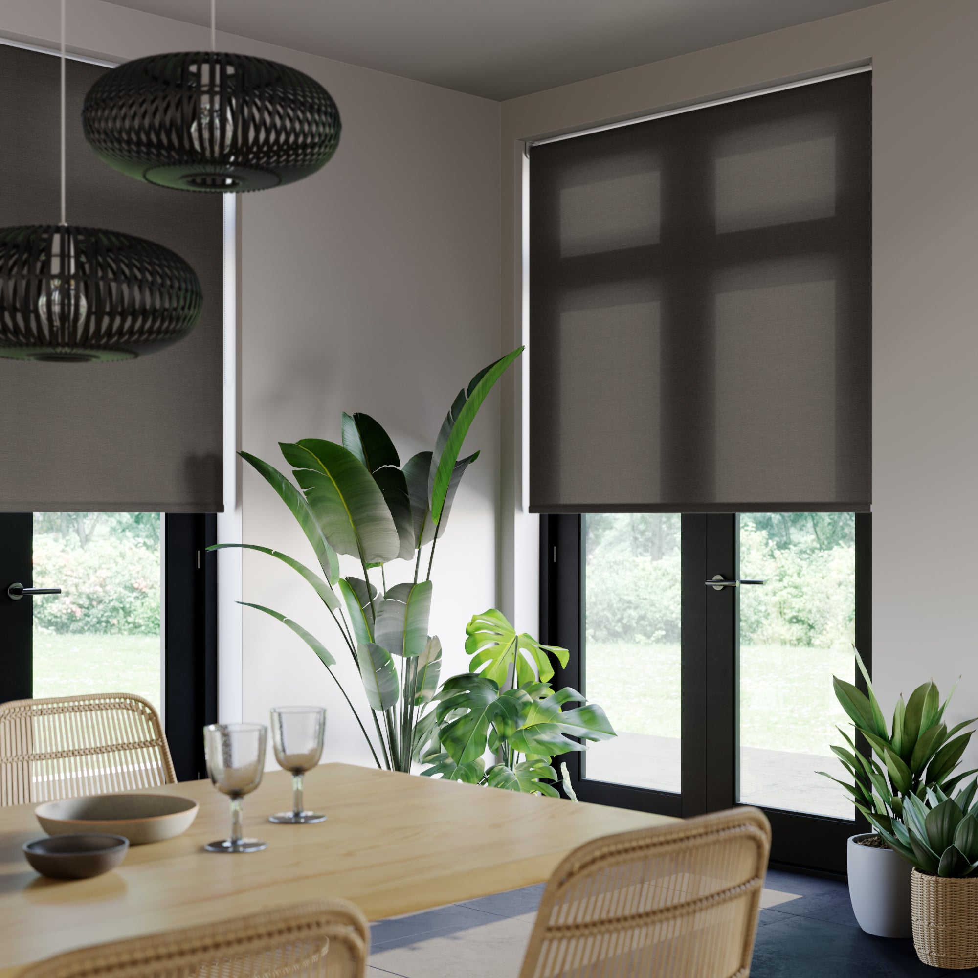 Banbury Daylight Made to Measure Roller Blind Banbury Charcoal
