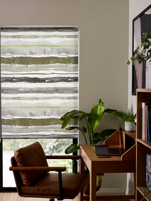 Como Flame Retardant Daylight Made to Measure Roller Blind Como Green
