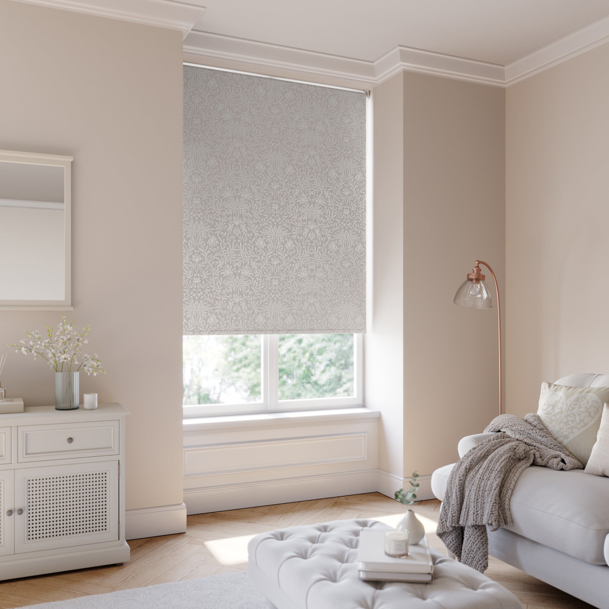 Florence Blackout Made to Measure Roller Blind Florence Tapestry Beige
