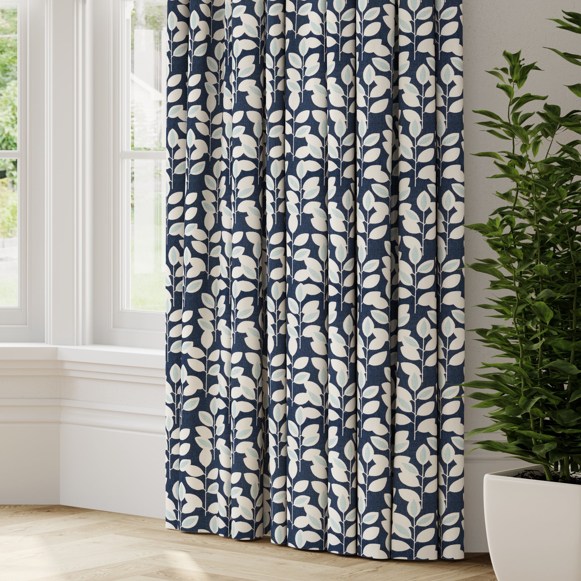 Elements Wilson Made to Measure Curtains Elements Wilson Navy