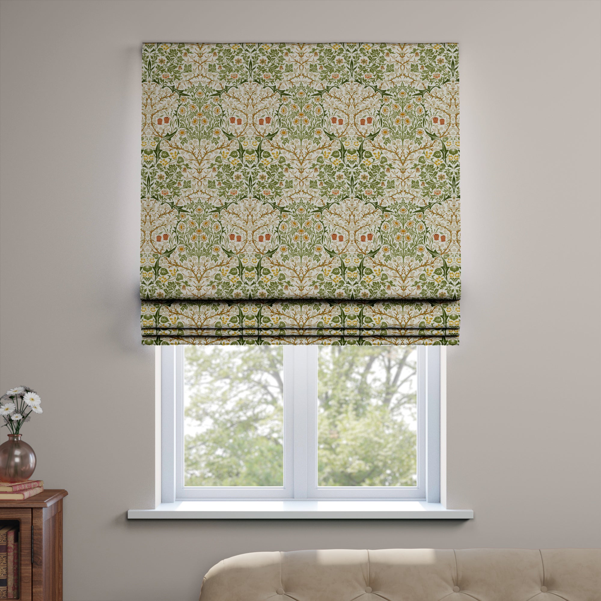 William Morris At Home Blackthorn Made to Measure Roman Blinds Blackthorn Aloe