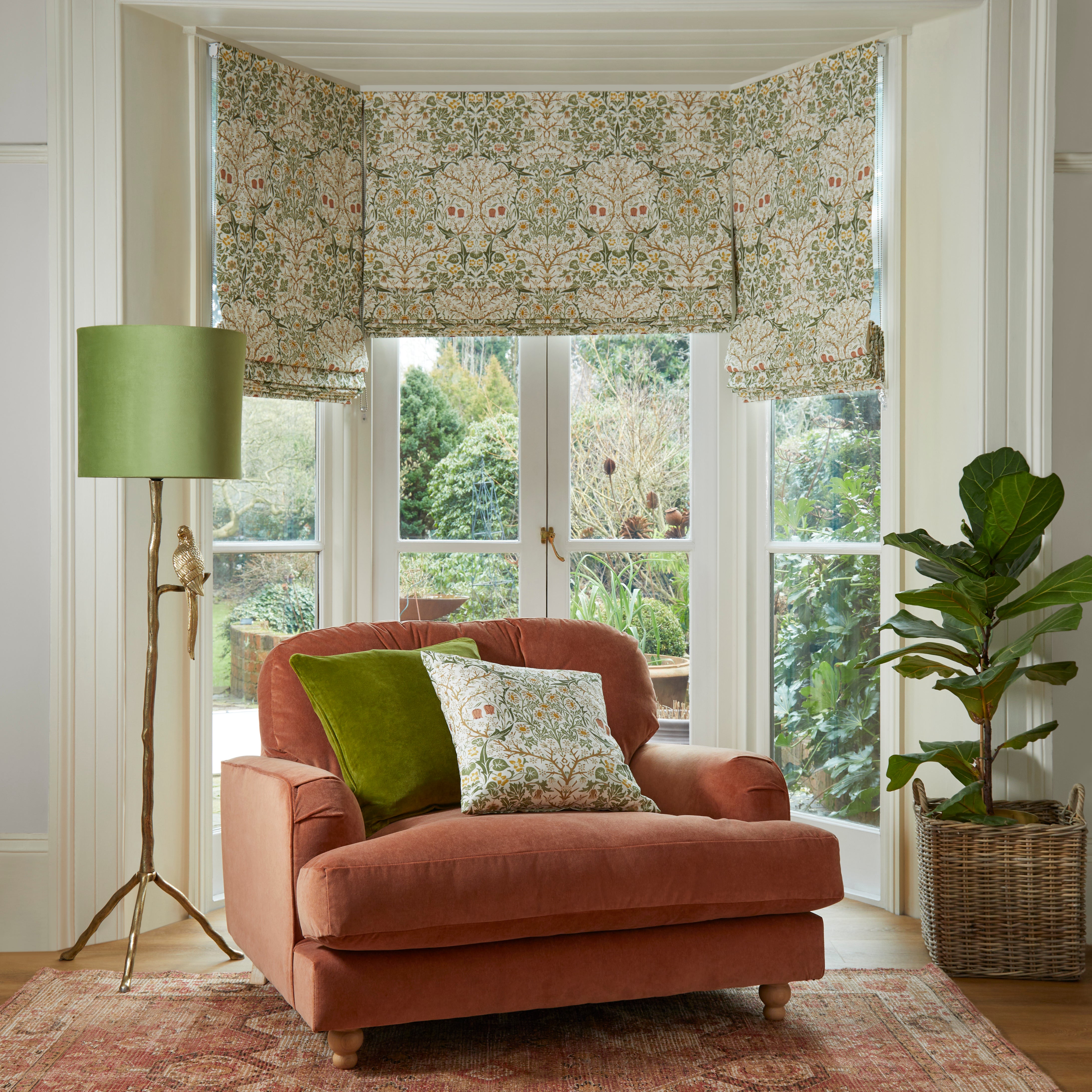 William Morris At Home Blackthorn Made to Measure Roman Blinds Blackthorn Aloe