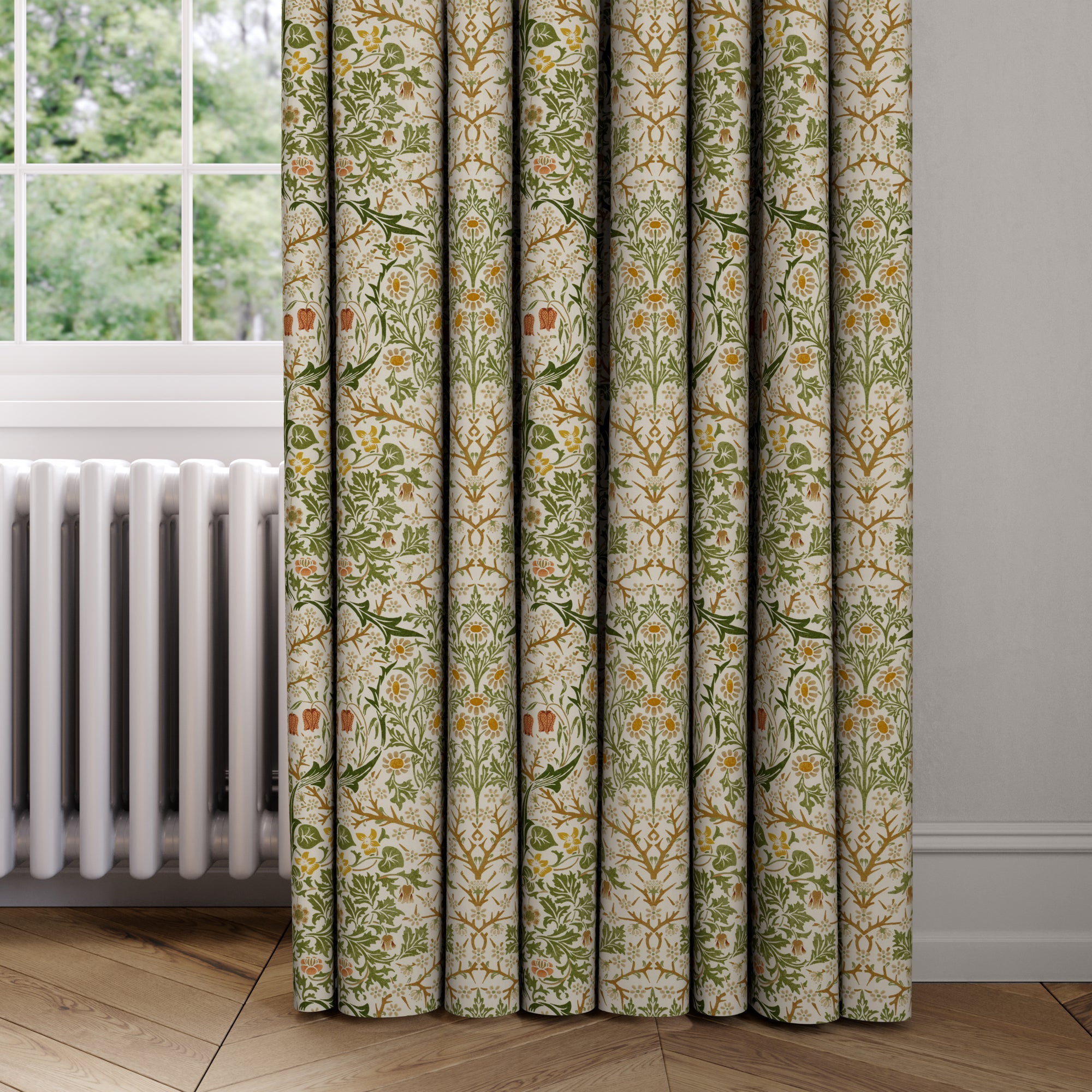 William Morris At Home Blackthorn Made to Measure Curtains Blackthorn Aloe