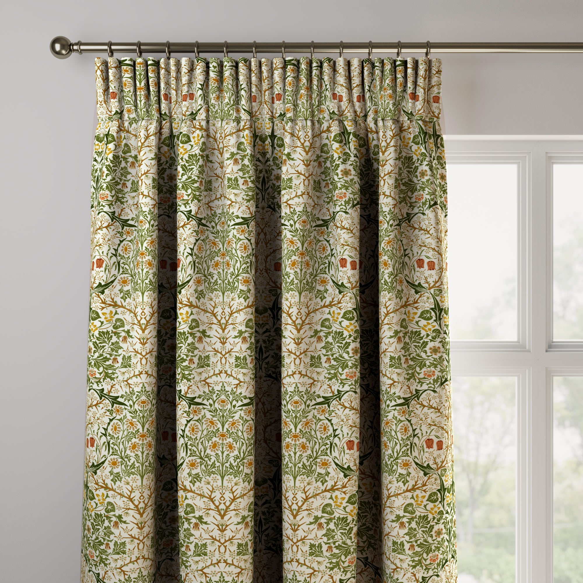 William Morris At Home Blackthorn Made to Measure Curtains Blackthorn Aloe