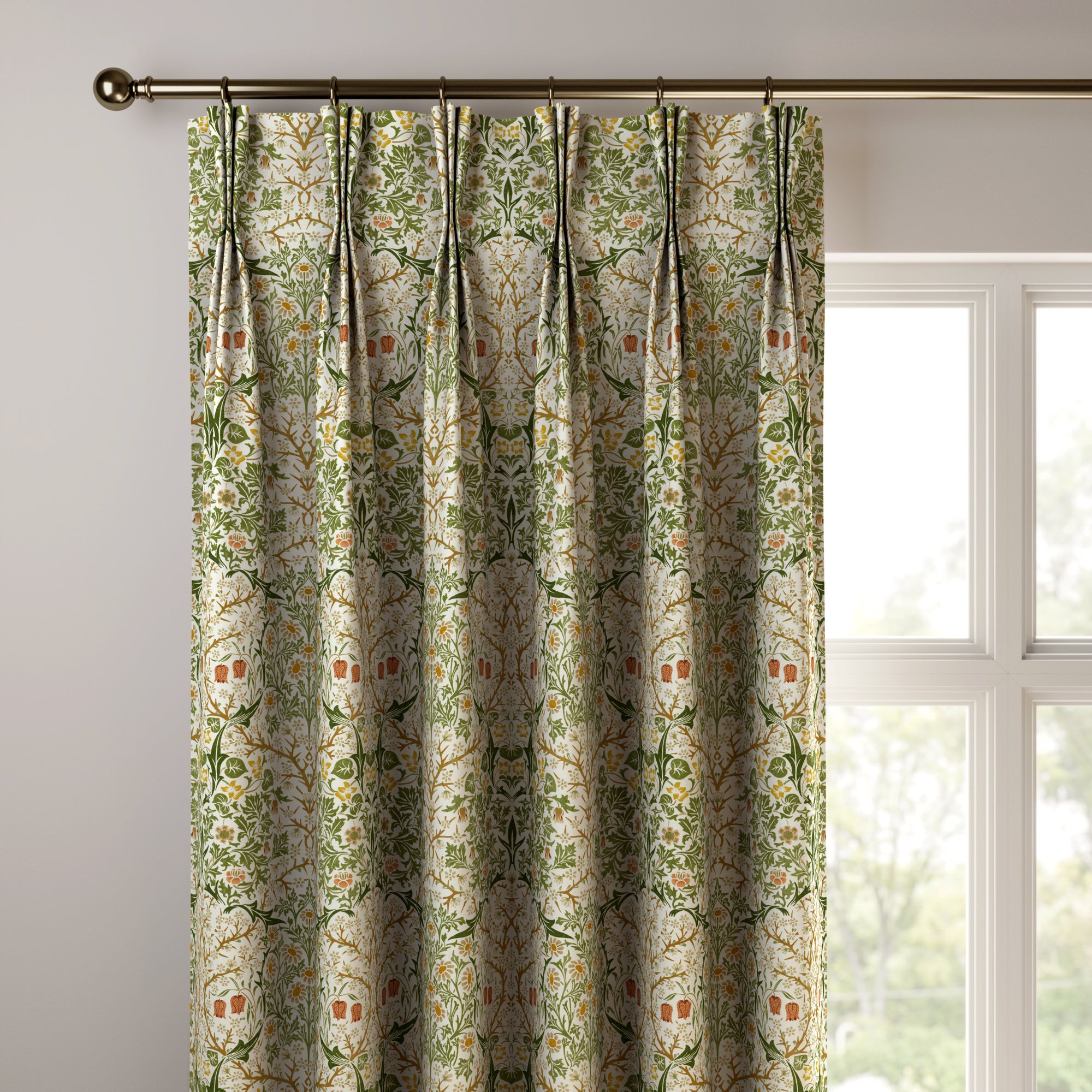 William Morris At Home Blackthorn Made to Measure Curtains Blackthorn Aloe