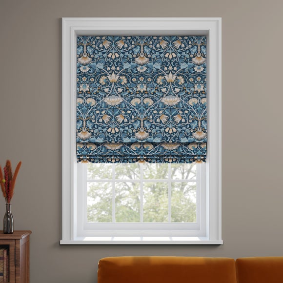 William Morris At Home Lodden Velvet Made to Measure Roman Blinds Lodden Velvet Navy Blue