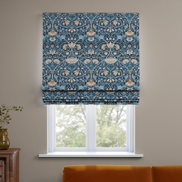 William Morris At Home Lodden Velvet Made to Measure Roman Blinds Lodden Velvet Navy Blue