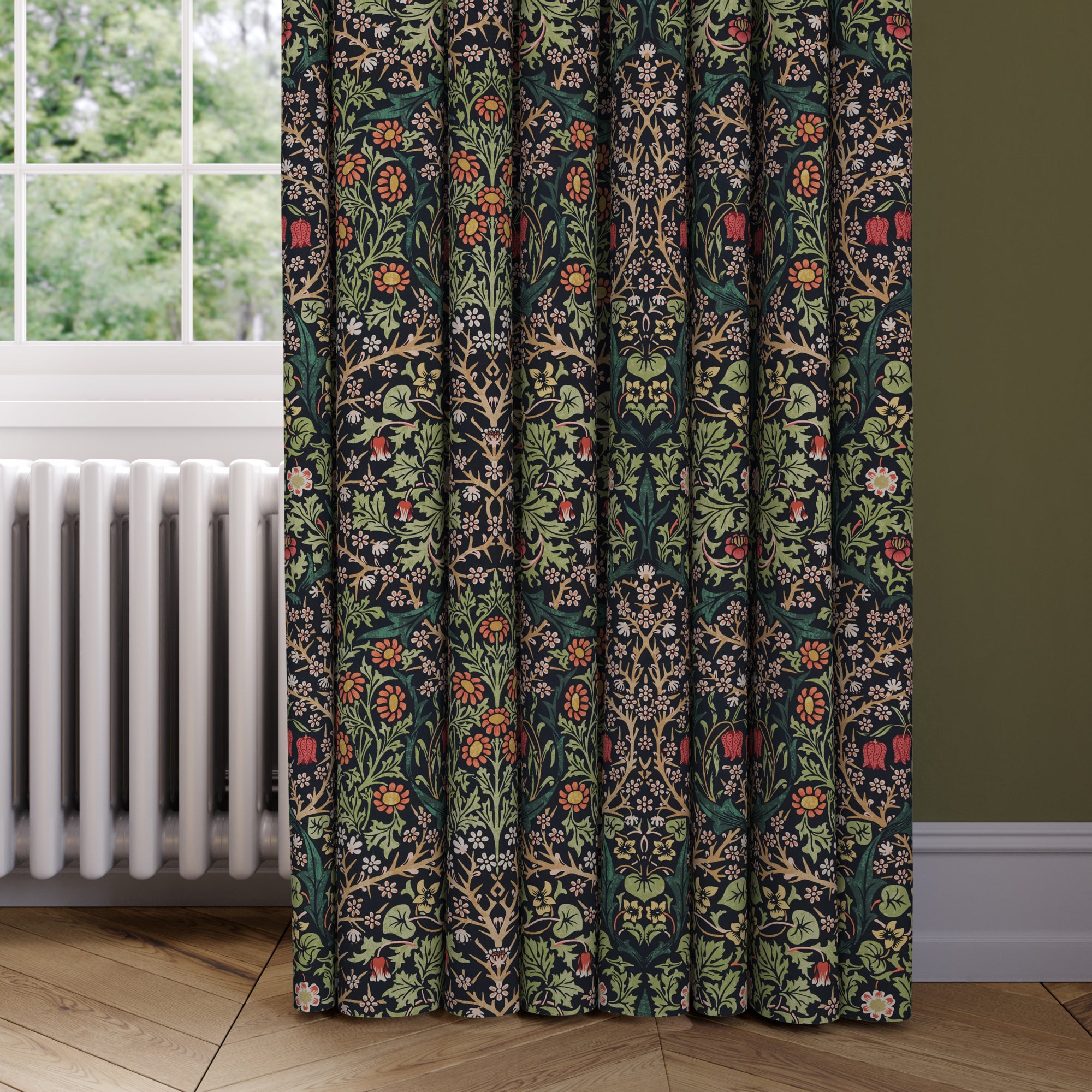 William Morris At Home Blackthorn Velvet Made to Measure Curtains Blackthorn Velvet Forest