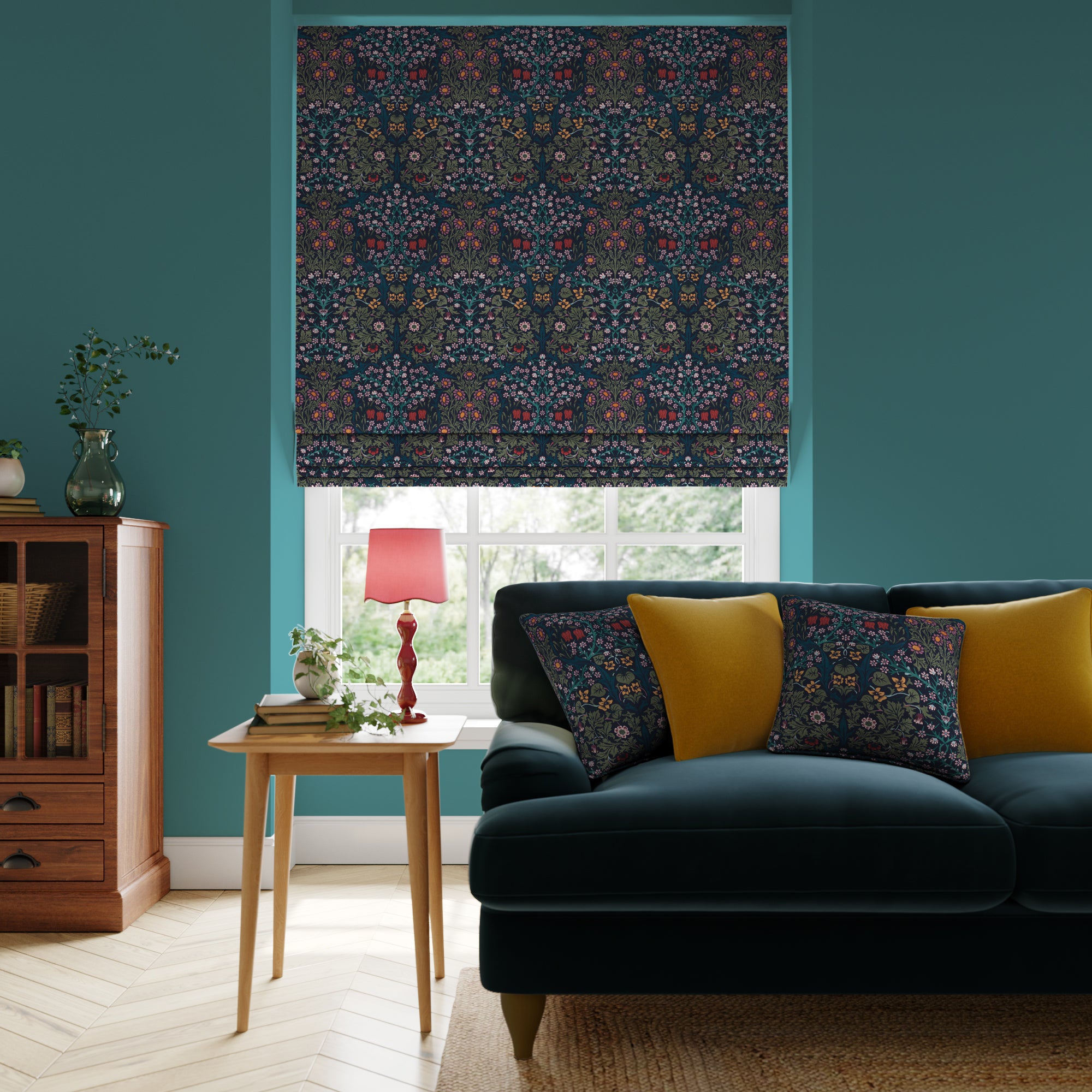 William Morris At Home Blackthorn Made to Measure Roman Blinds | Dunelm