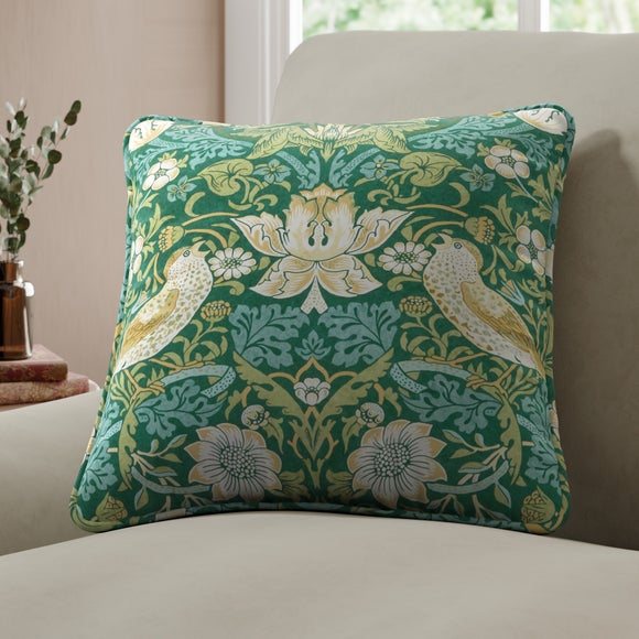 Click to view product details and reviews for William Morris At Home Strawberry Thief Polyester Made To Order Cushion Cover.