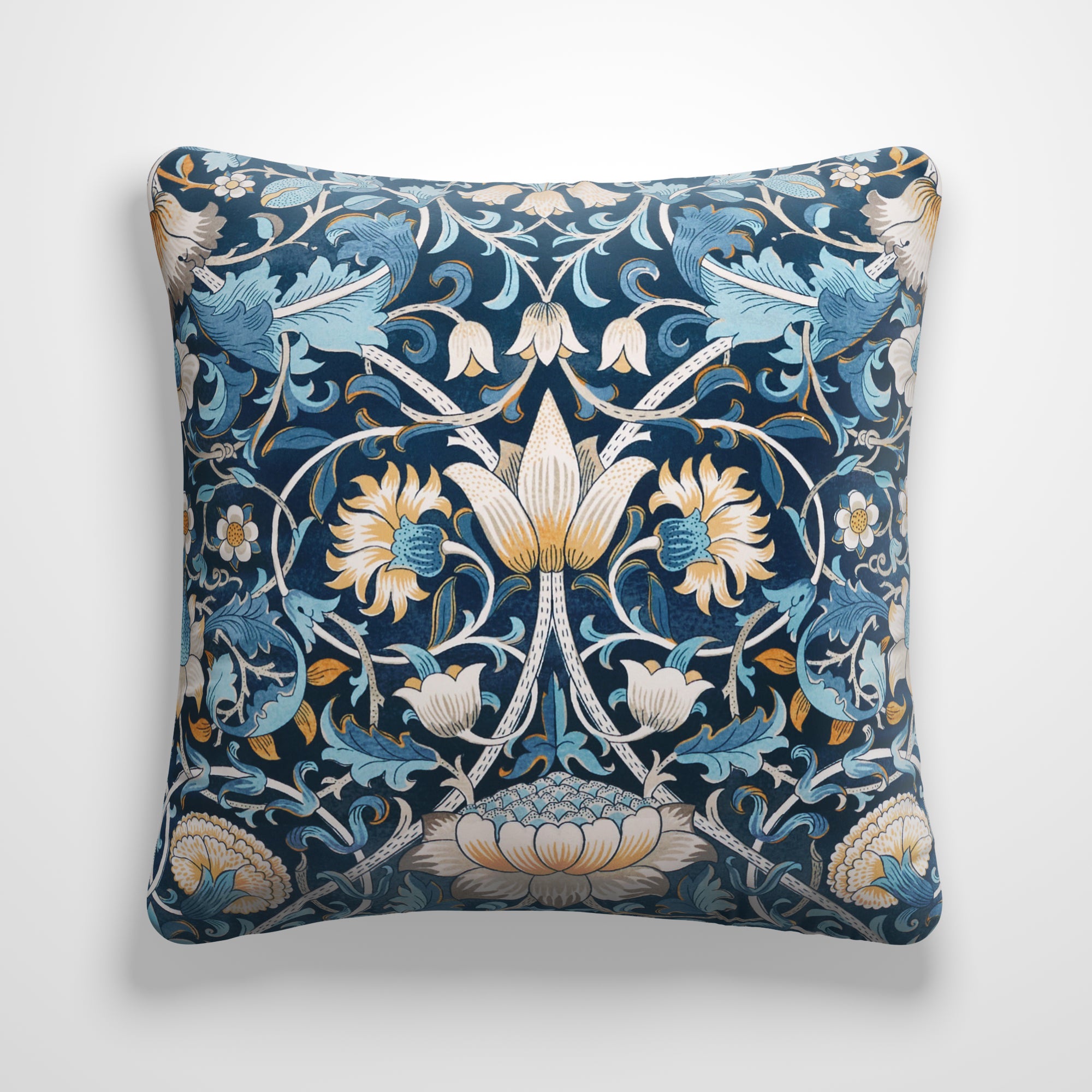 William Morris At Home Lodden Velvet Made to Order Cushion Cover Lodden Velvet Navy Blue