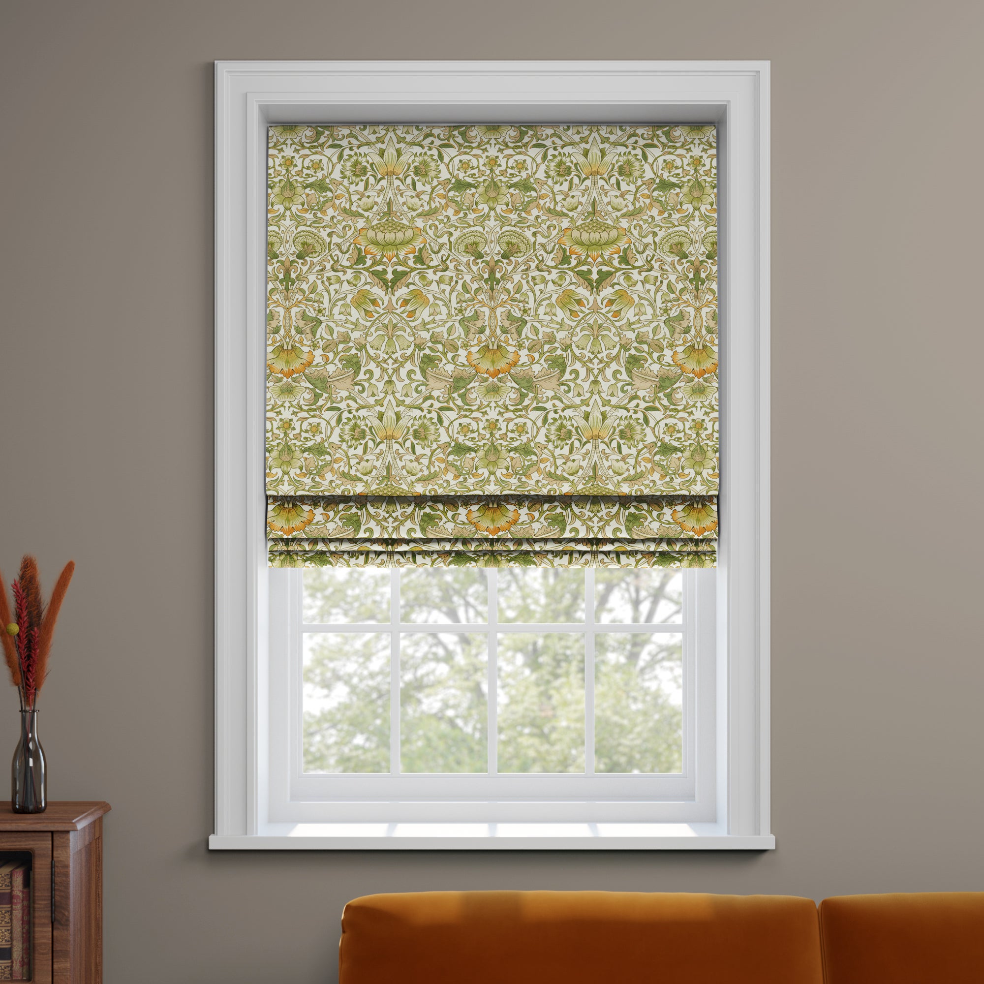 William Morris At Home Lodden Made To Measure Roman Blind Lodden Aloe