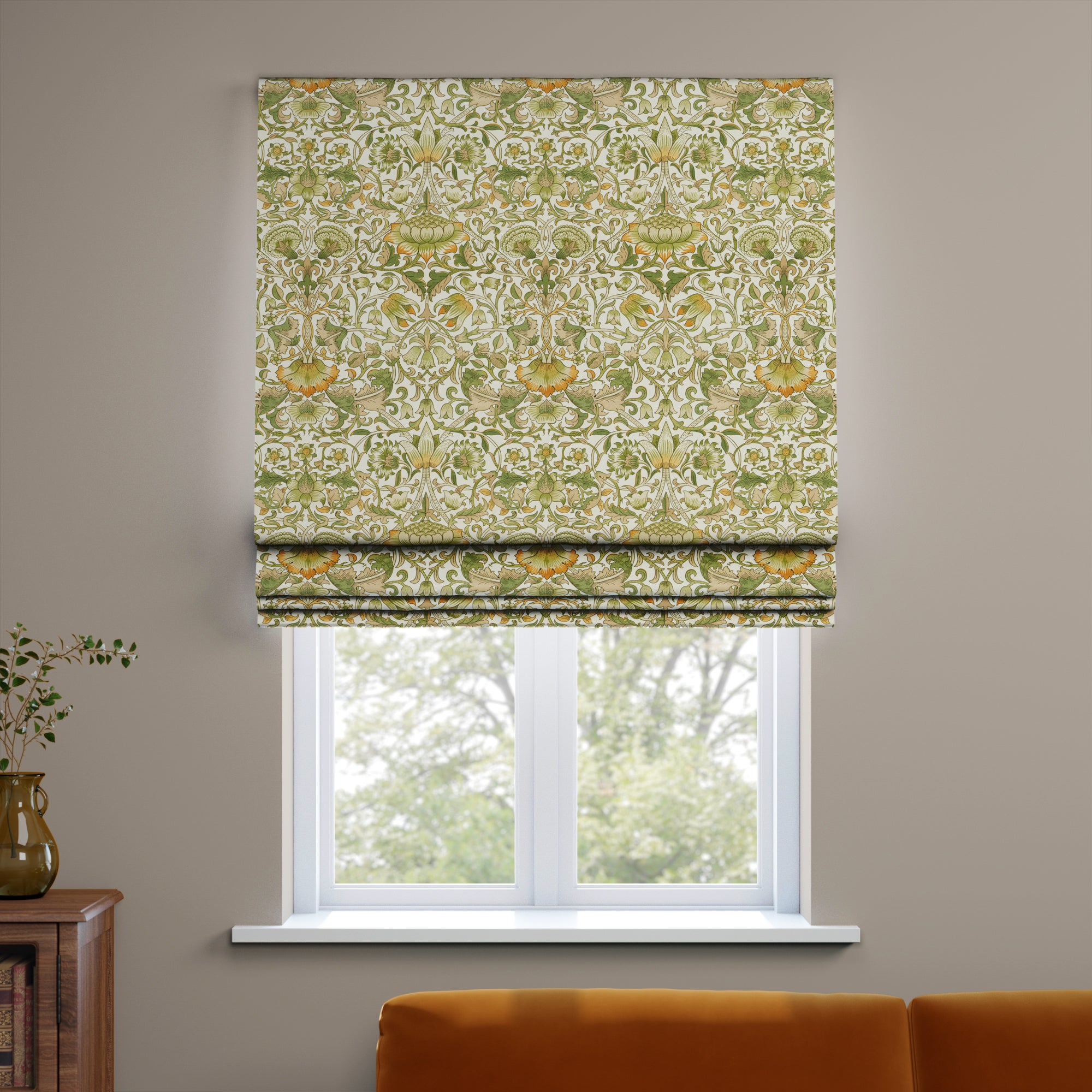 William Morris At Home Lodden Made To Measure Roman Blind Lodden Aloe