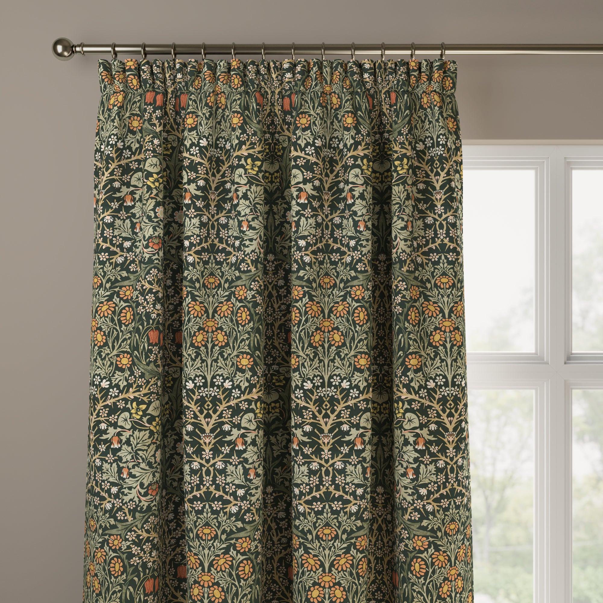 William Morris At Home Blackthorn Velvet Made to Measure Curtains Blackthorn Velvet Clay