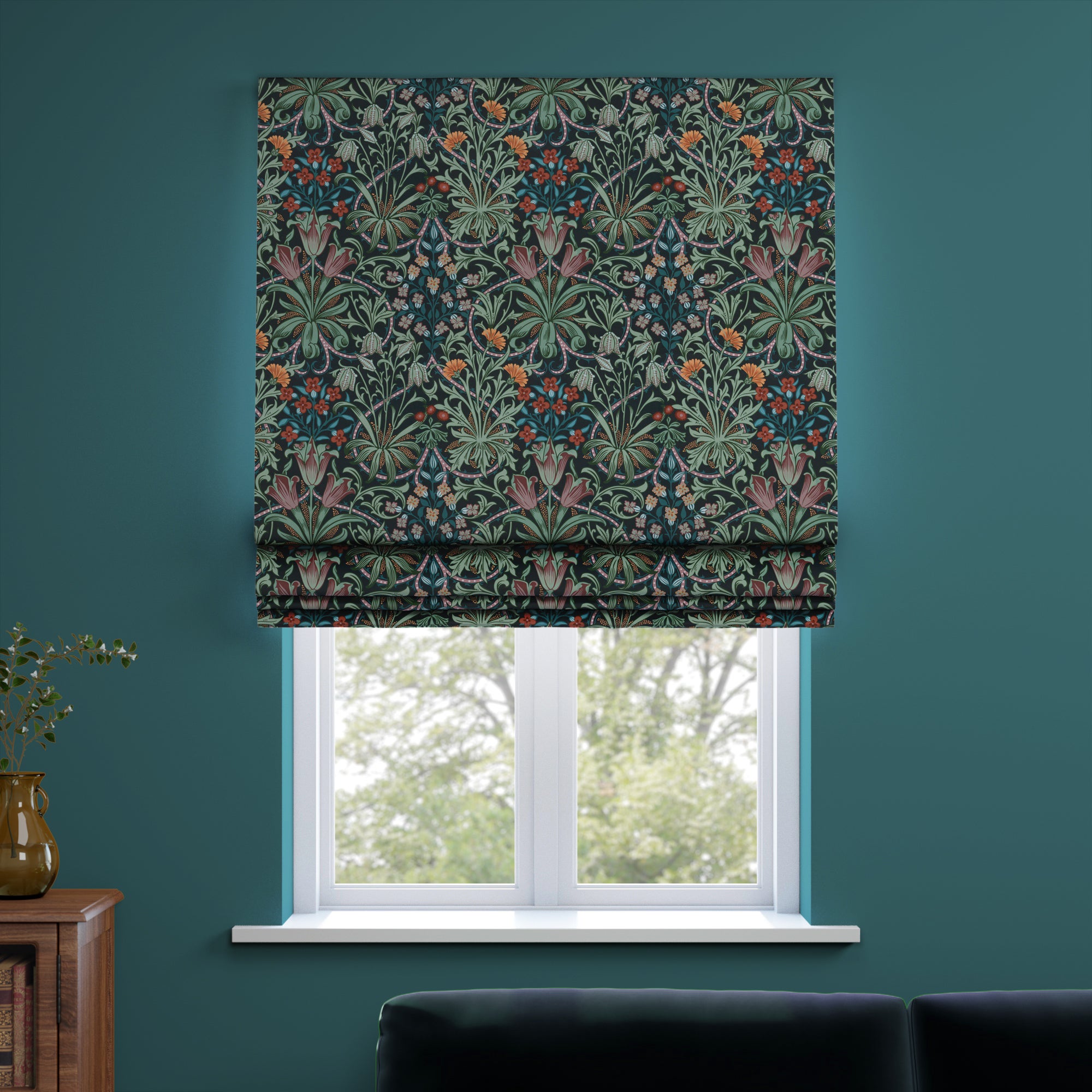 William Morris At Home Woodland Weeds Made To Measure Roman Blind Woodland Weeds Dewberry