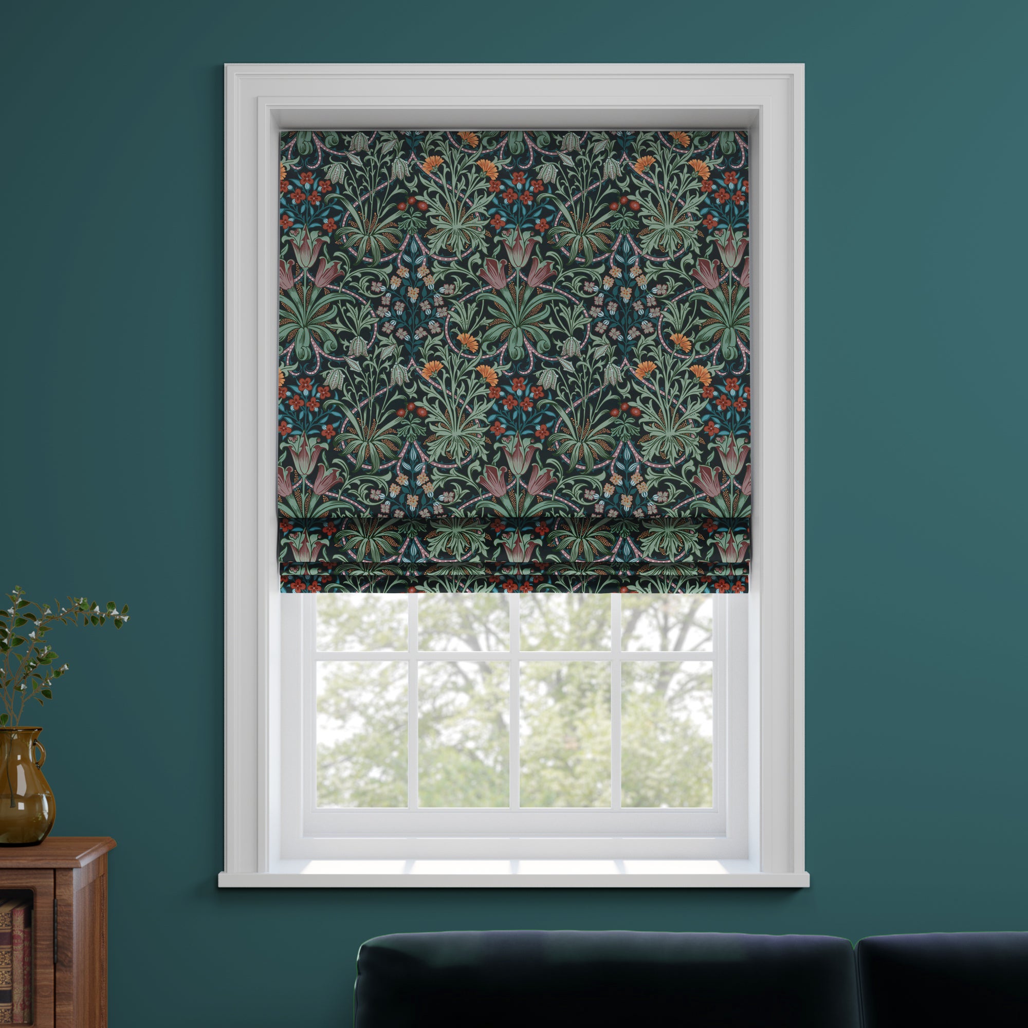William Morris At Home Woodland Weeds Made To Measure Roman Blind Woodland Weeds Dewberry