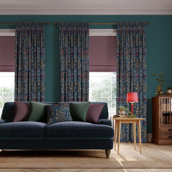William Morris At Home Blackthorn Velvet Made to Measure Curtains Blackthorn Dewberry