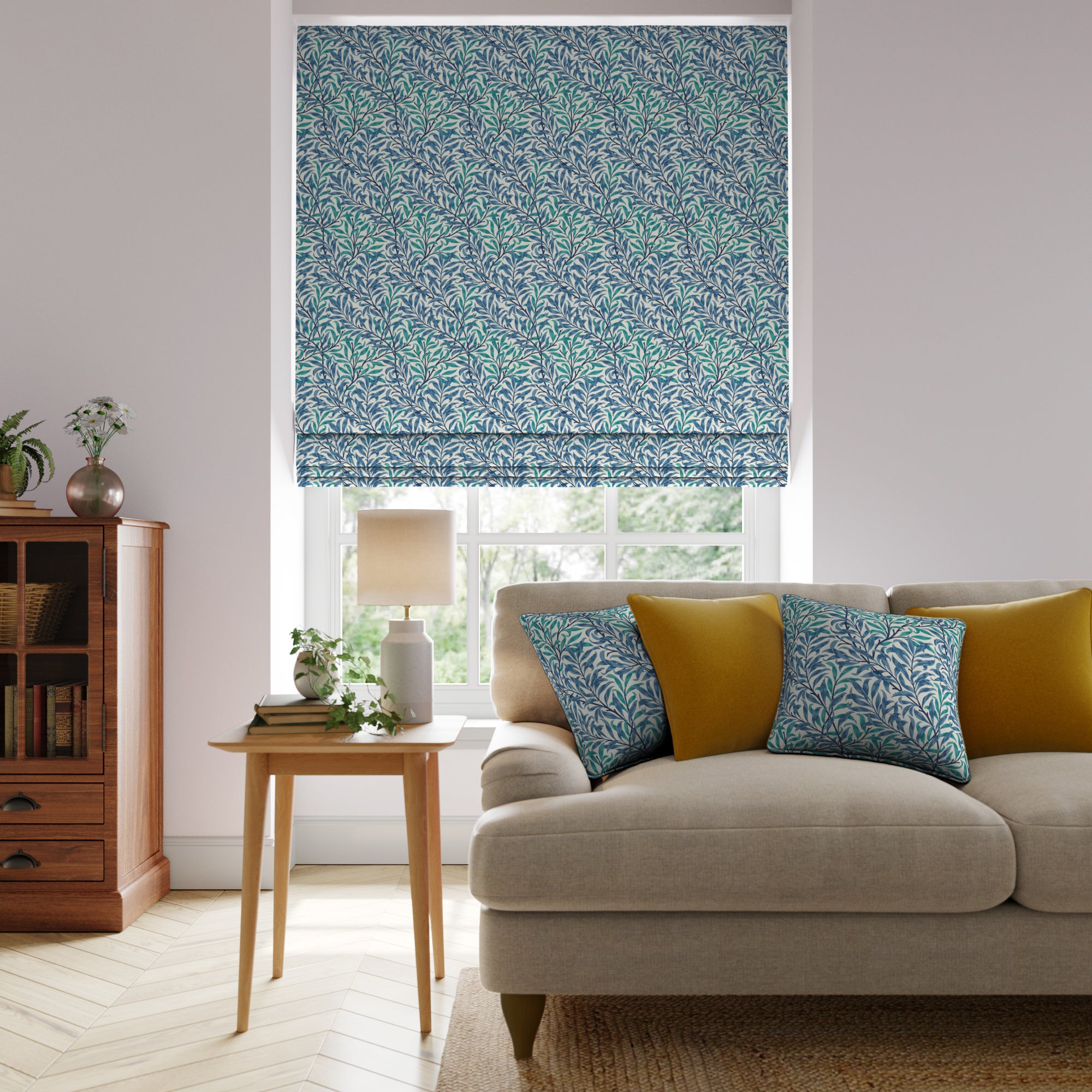 William Morris Willow Bough Made To Measure Roman Blind | Dunelm