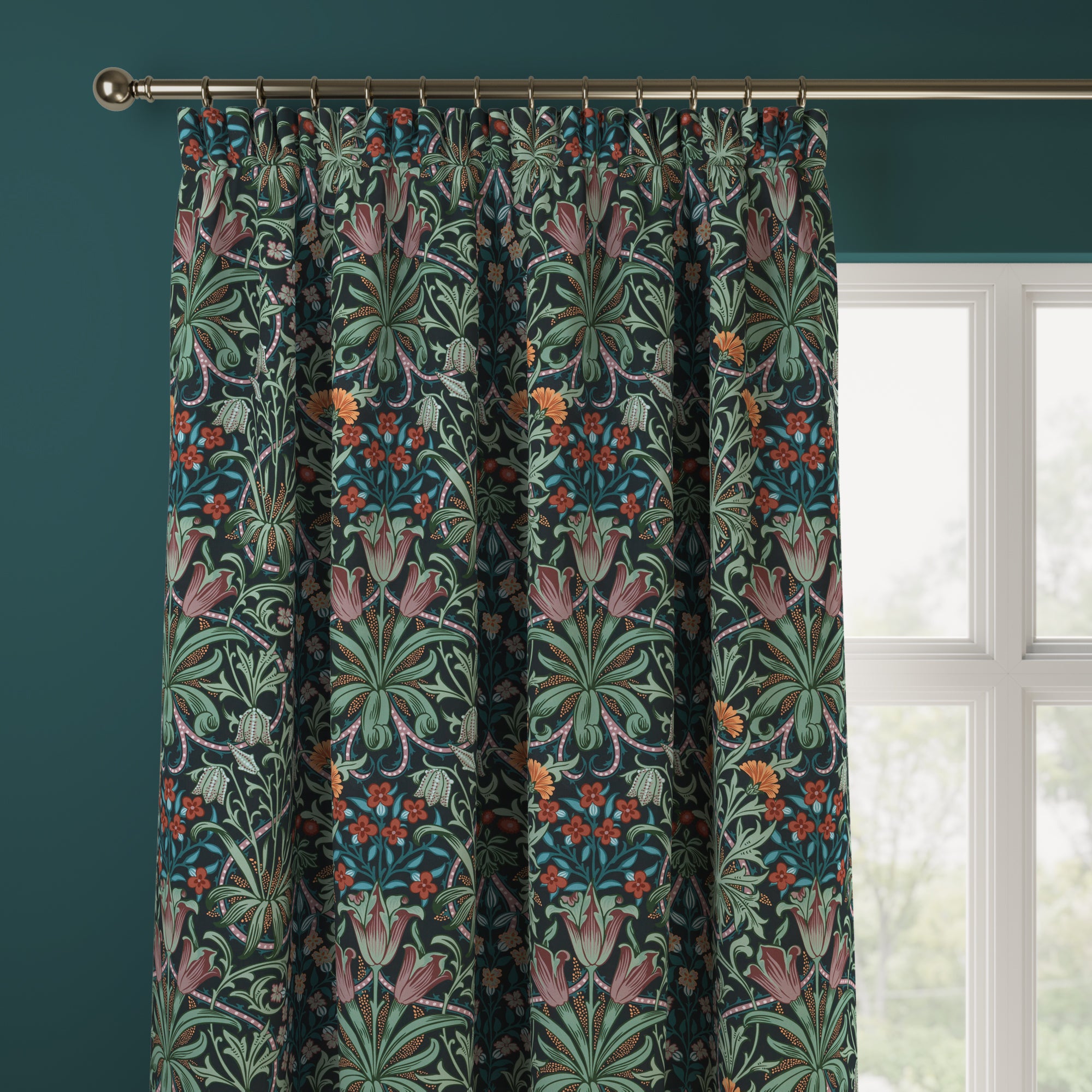 William Morris Woodland Weeds Made to Measure Curtains | Dunelm