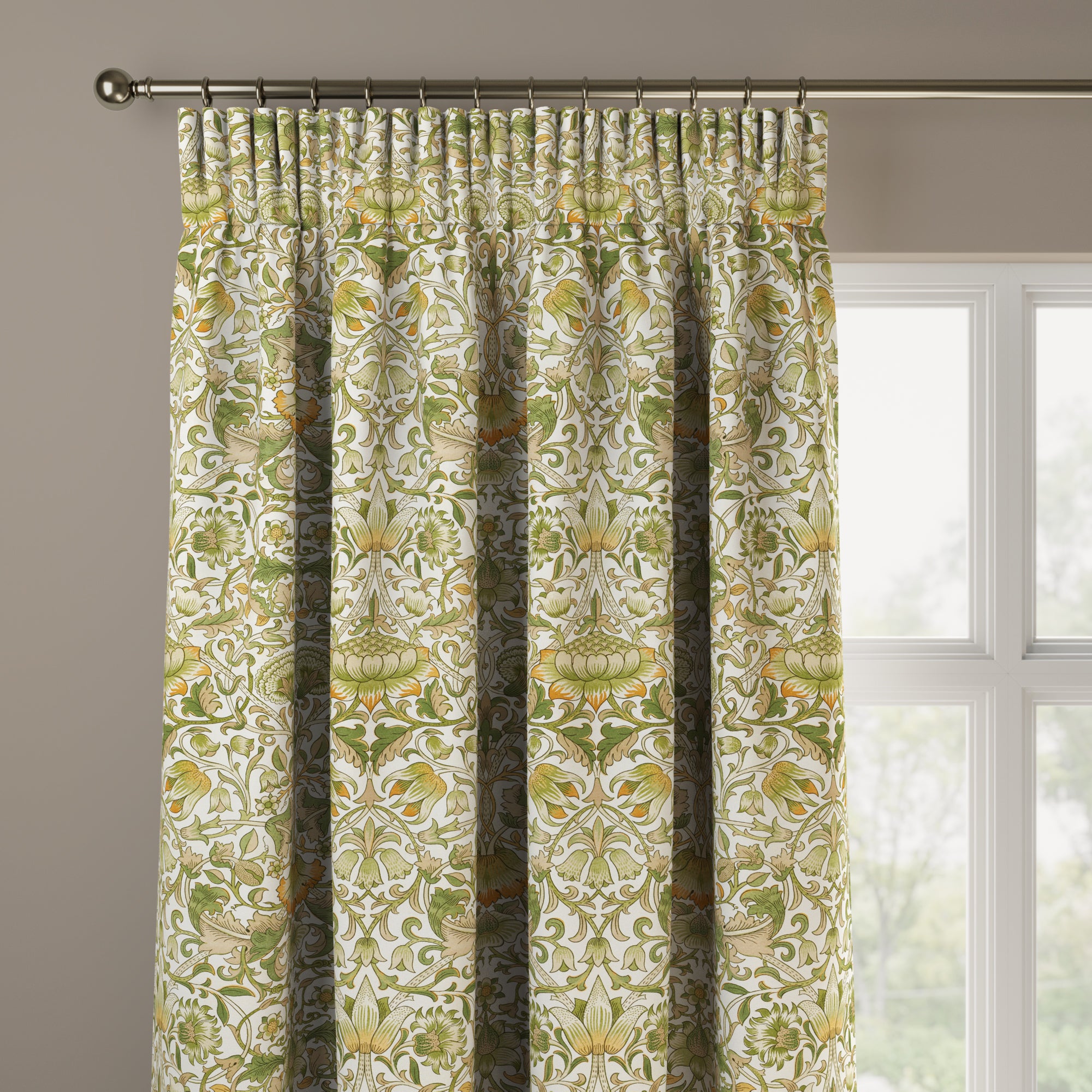 William Morris At Home Lodden Made to Measure Curtains Lodden Aloe