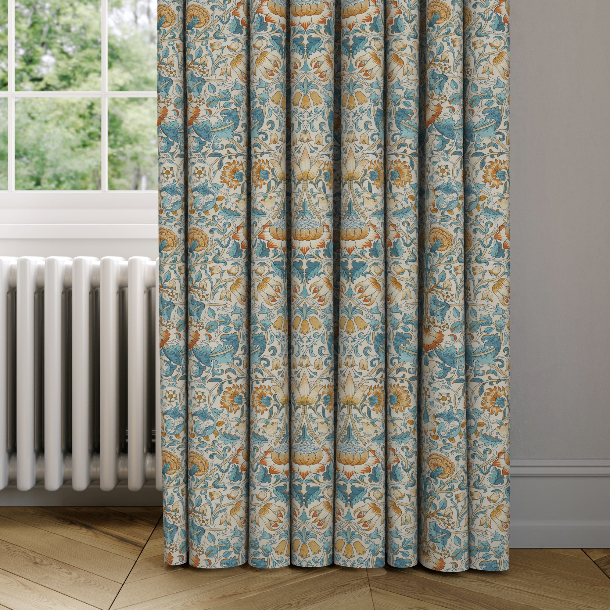 William Morris At Home Lodden Made to Measure Curtains Lodden Rust