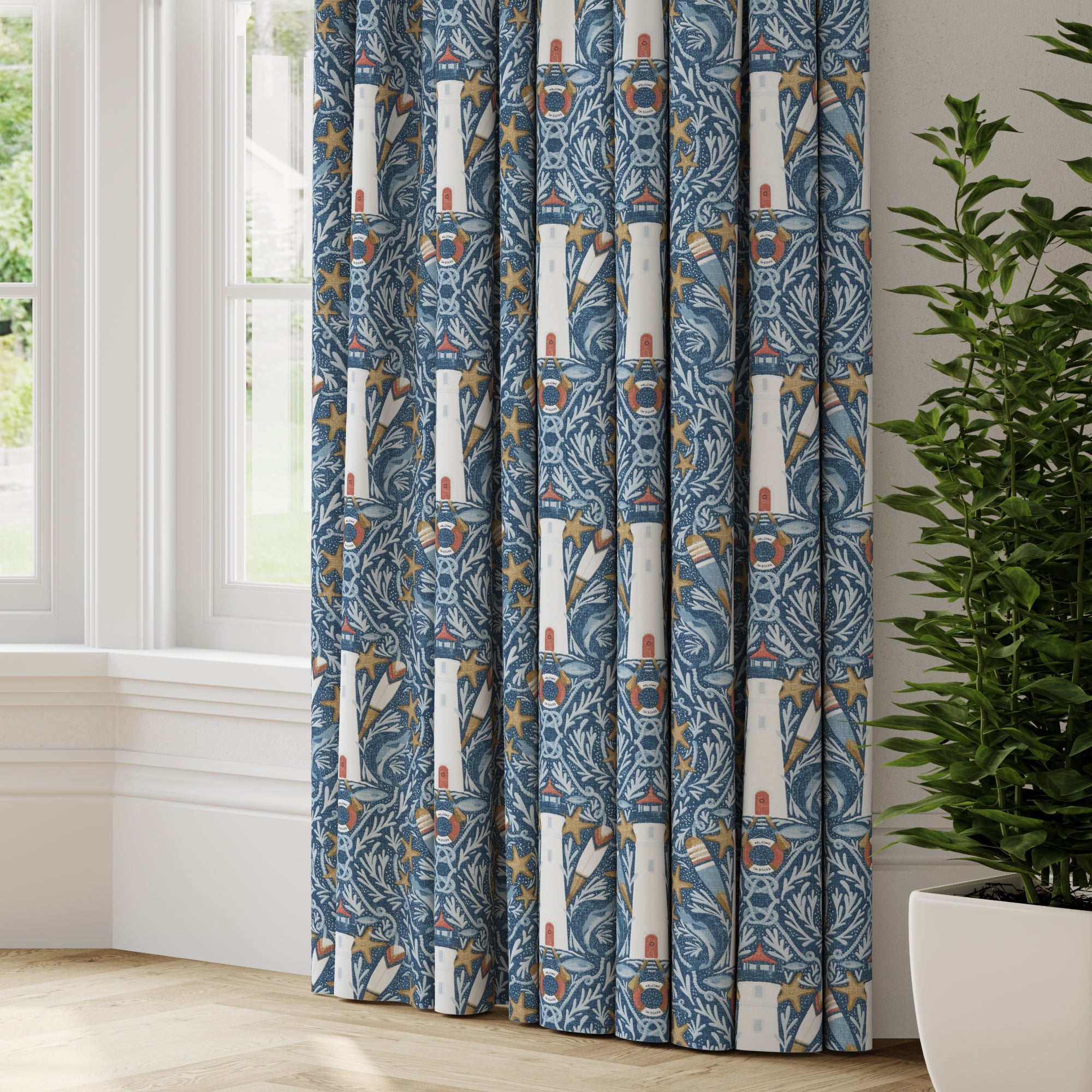 Pendeen Made to Measure Curtains Pendeen Indigo