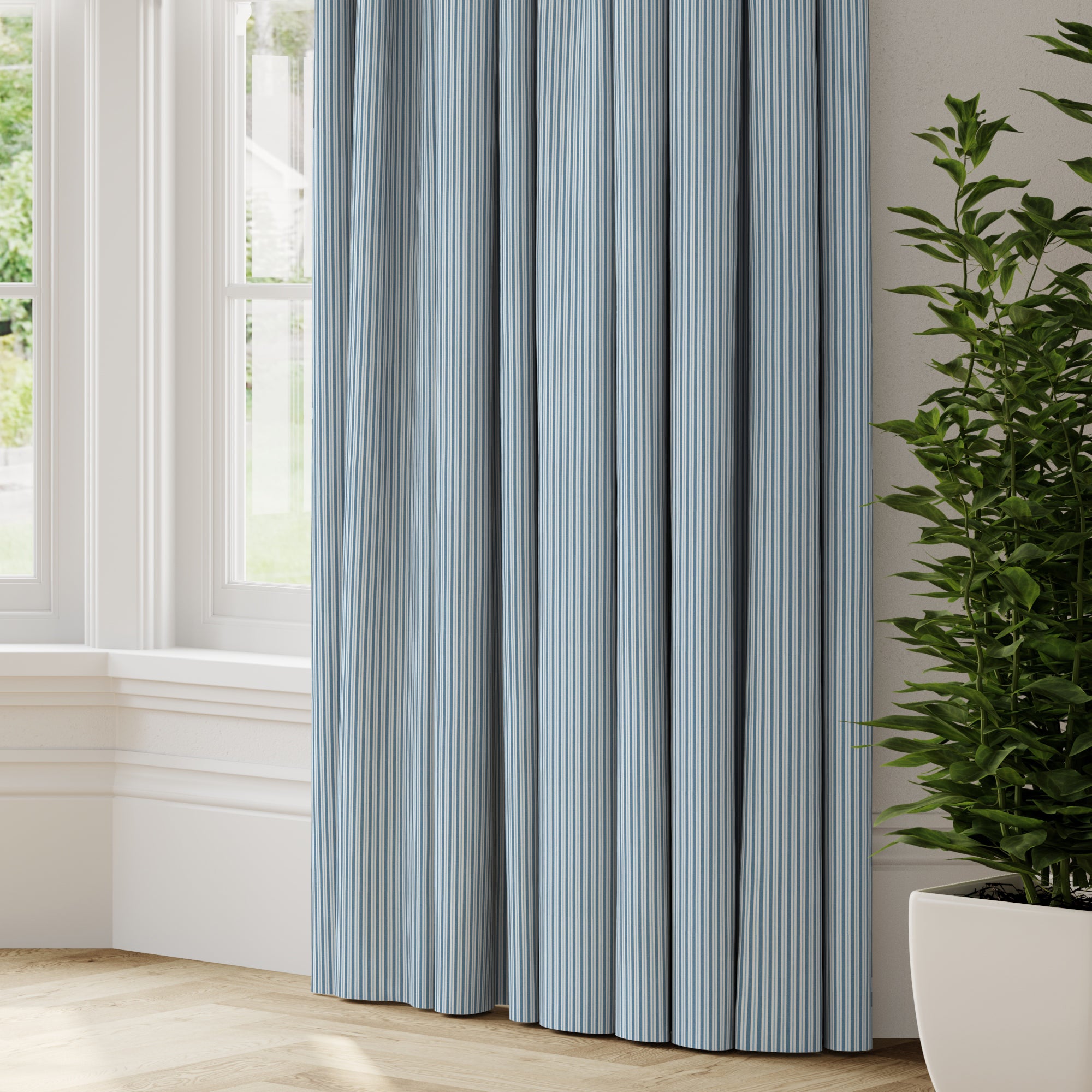 Bay Stripe Made to Measure Curtains Bay Stripe Indigo