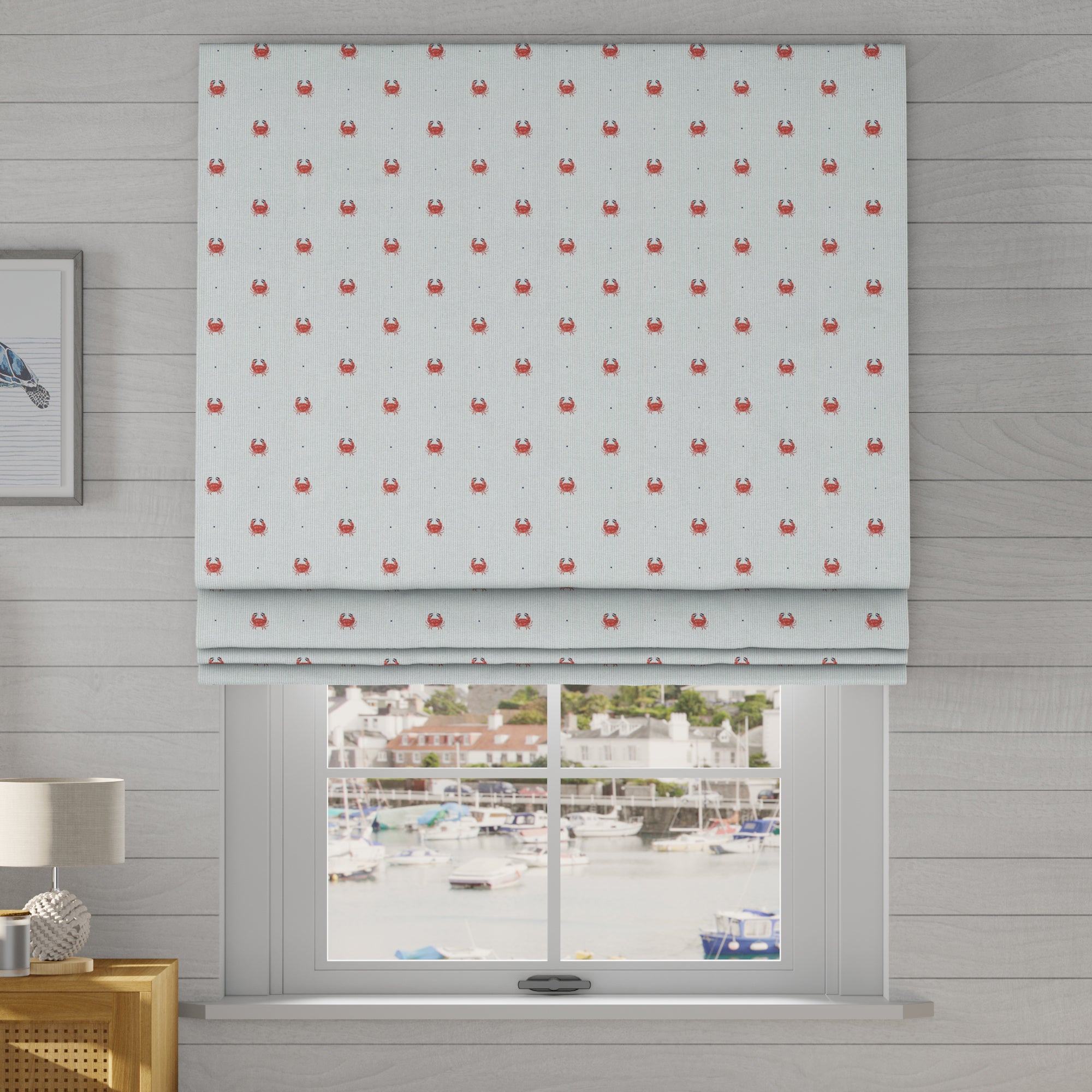 Rockpool Crab Made to Measure Roman Blinds Rockpool Red