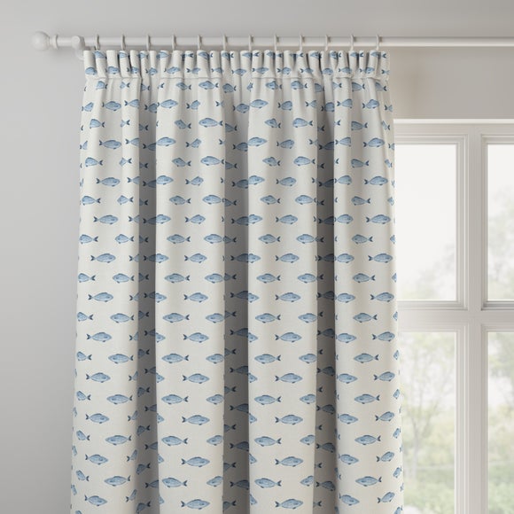 Pesce Made to Measure Curtains Pesce Blue