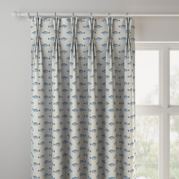 Pesce Made to Measure Curtains Pesce Blue