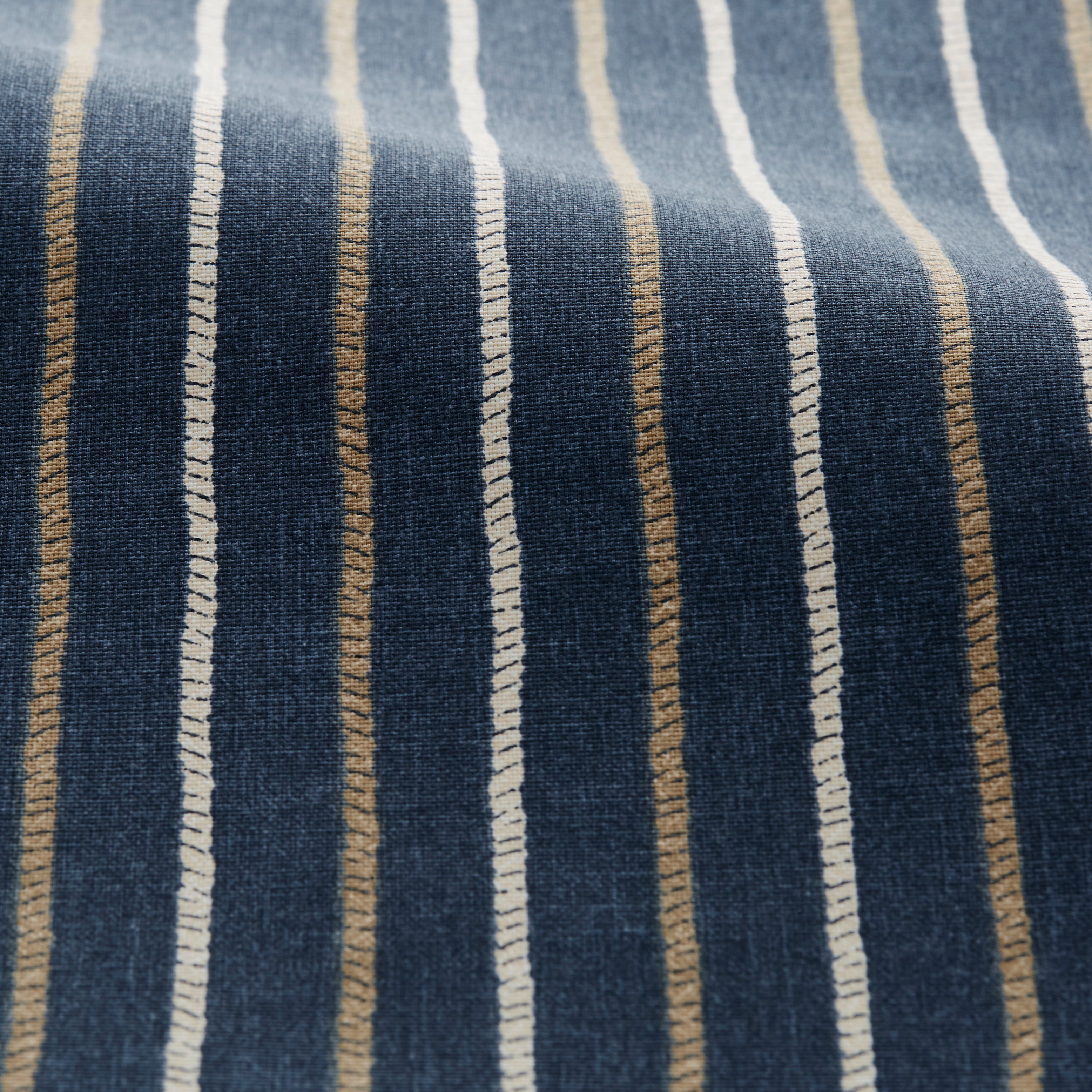 Cromer Stripe Made to Measure Curtains Cromer Stripe Indigo