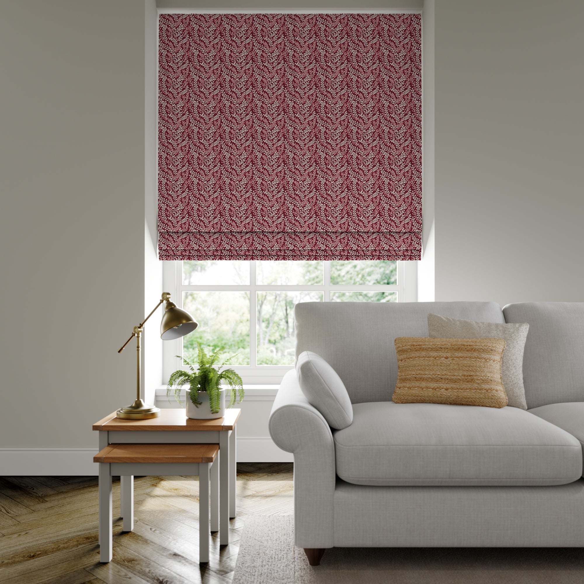 Shimla Made to Measure Roman Blind Shimla Rosso