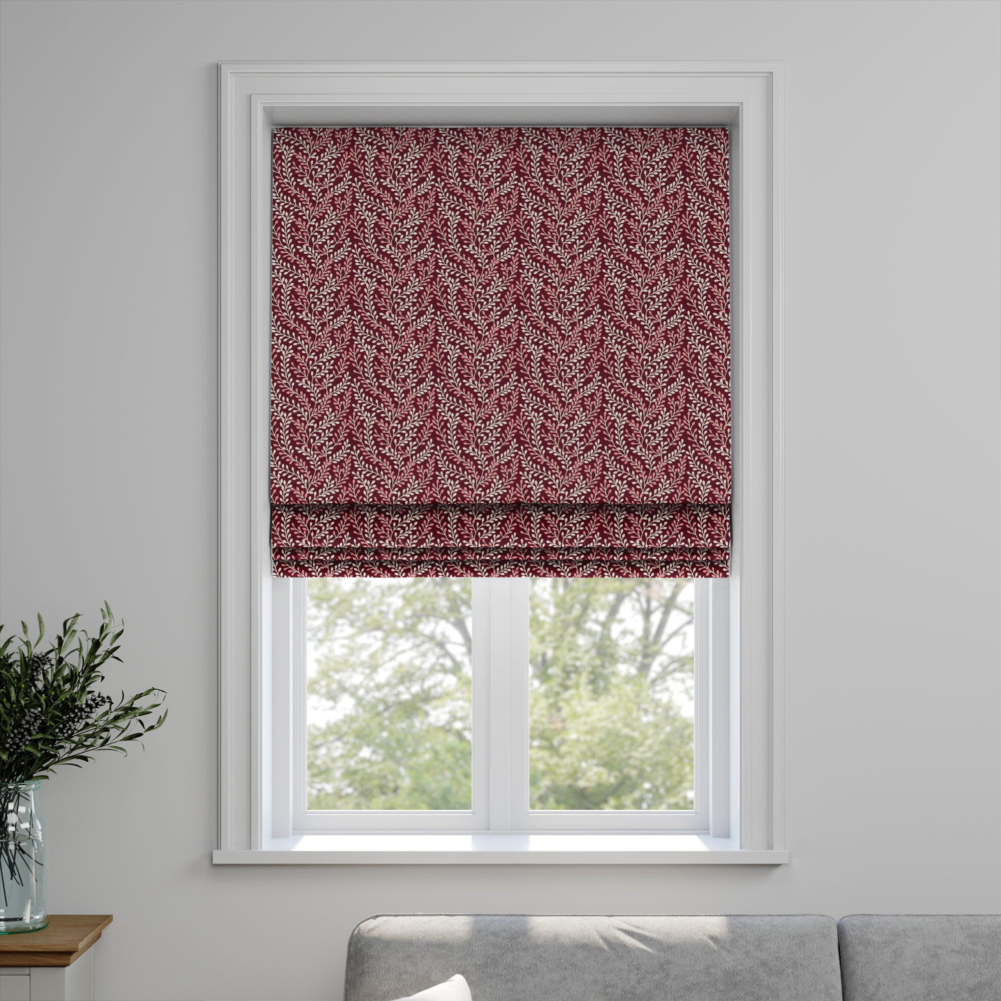 Shimla Made to Measure Roman Blind Shimla Rosso