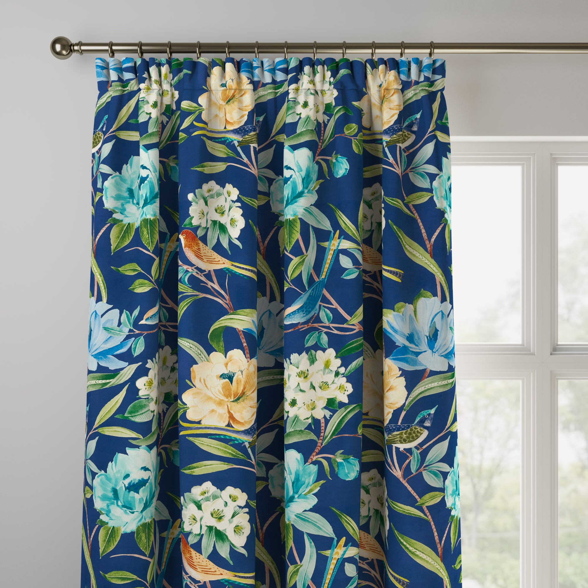 Shangri Made to Measure Curtains Shangri La Navy