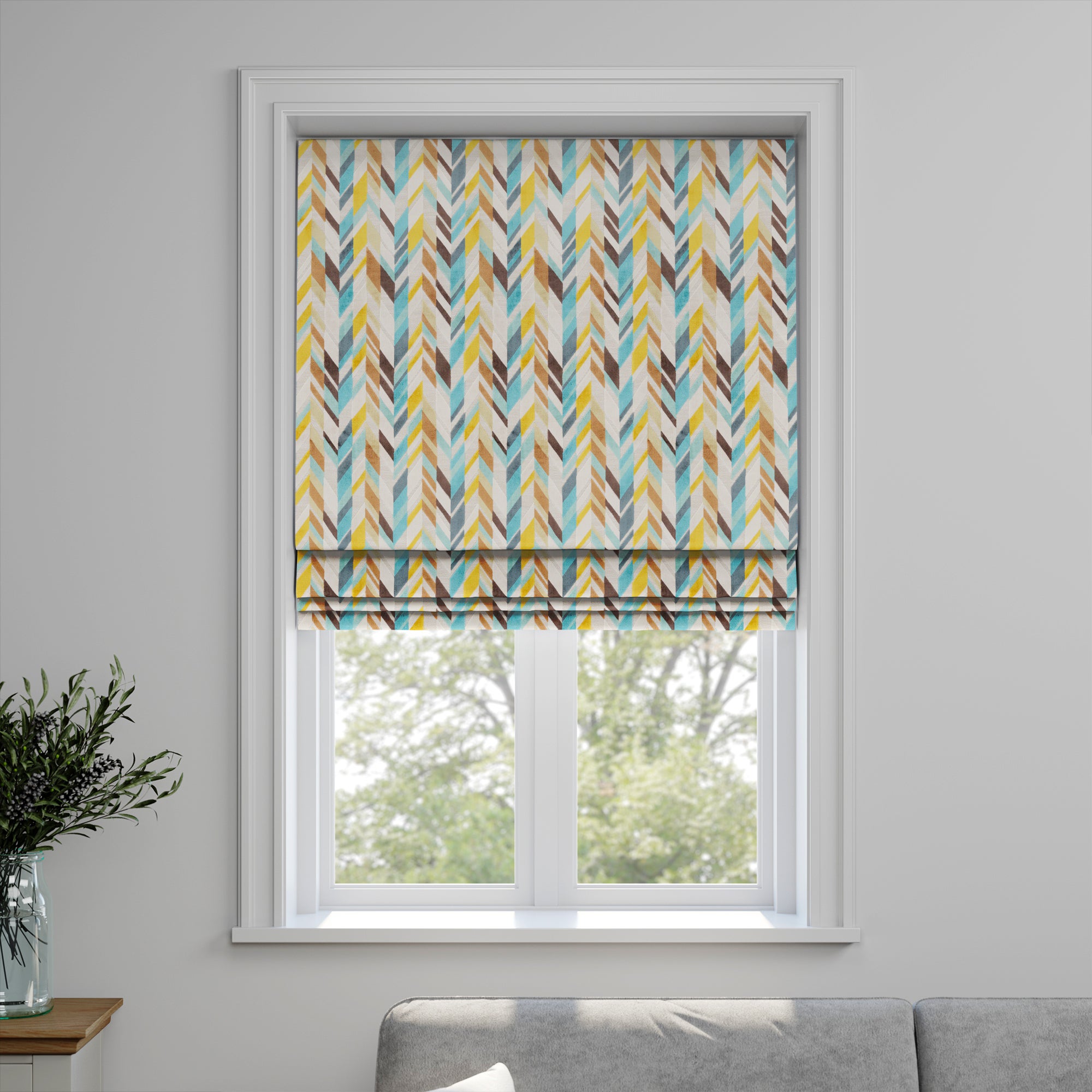 Rowling Made to Measure Roman Blind Rowling Teal
